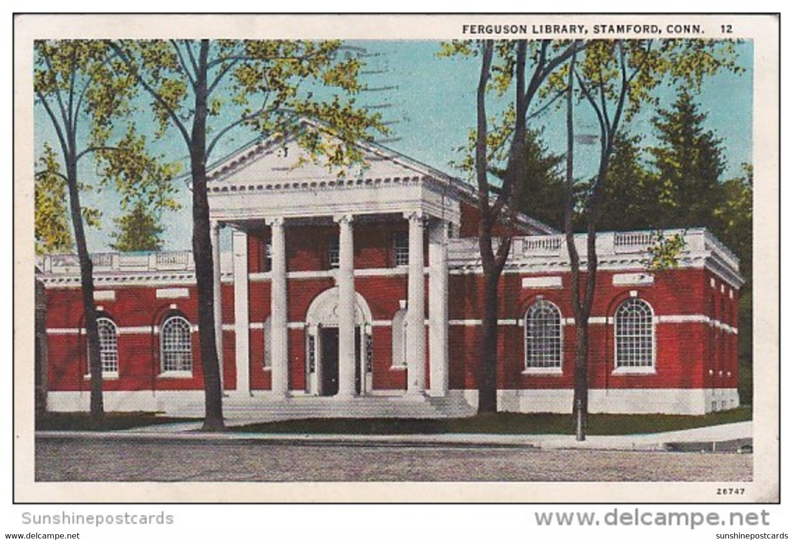 Connecticut Stamford Ferguson Library 1936 - Stamford