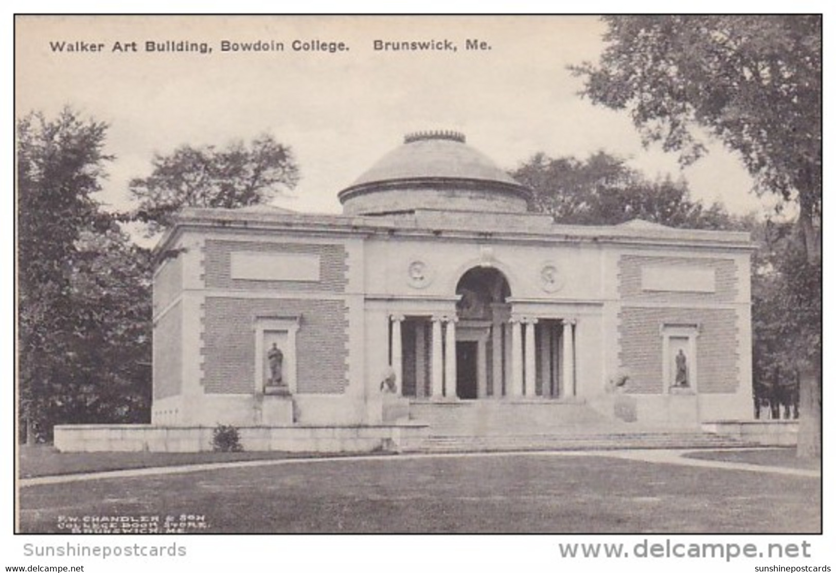 Maine Brunswick Walker Art Building Bowdoin College Albertype - Kennebunkport