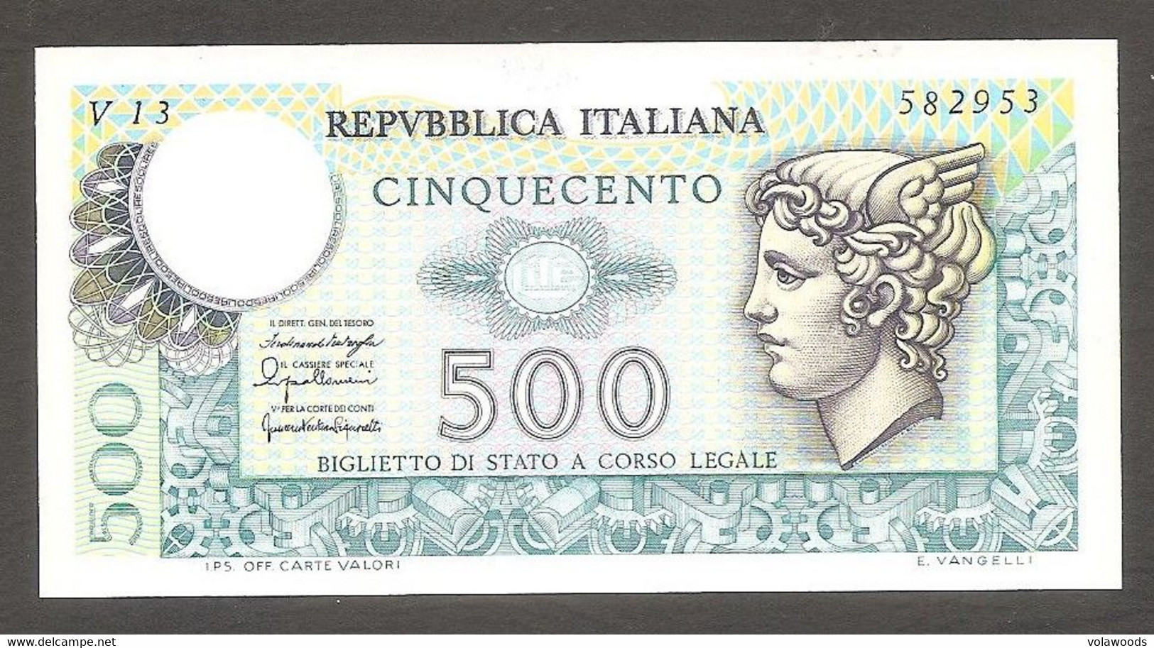 Italia - Banconota Non Circolata FDS UNC Da 500 Lire "Mercurio" P-95 - 1976 #19 - 500 Lire