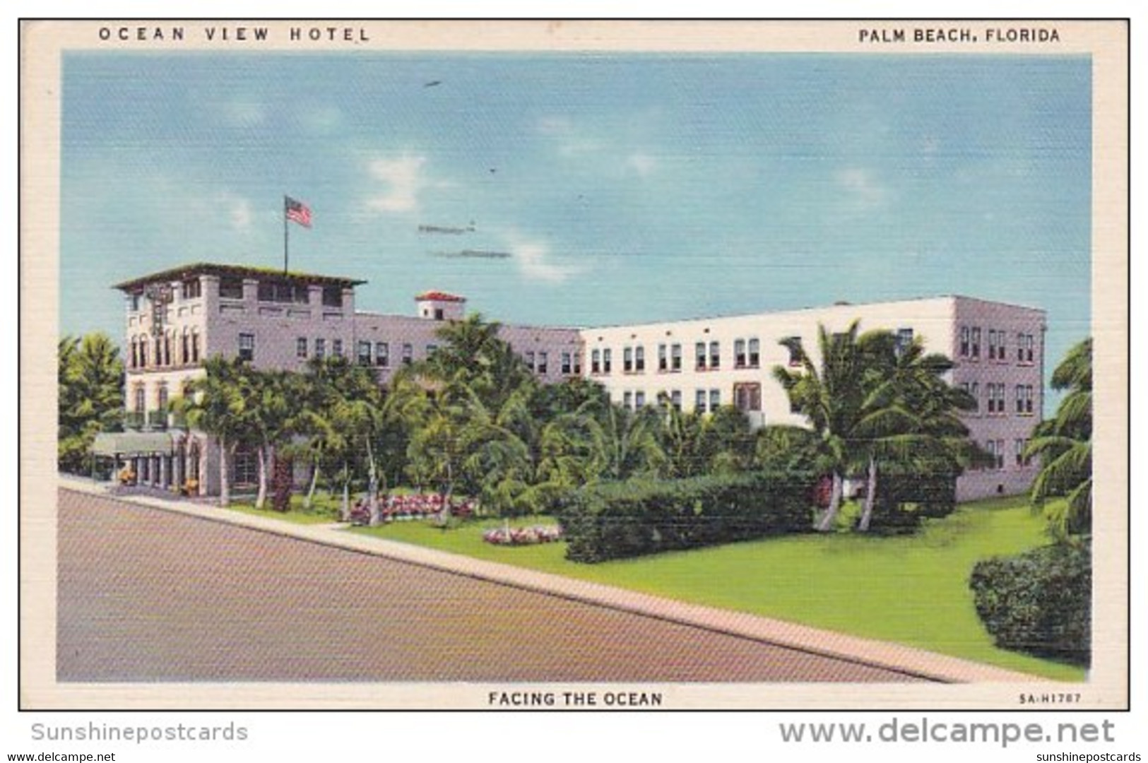 Florida Palm Beach Ocean View Hotel Facing The Ocean 1949 - Palm Beach