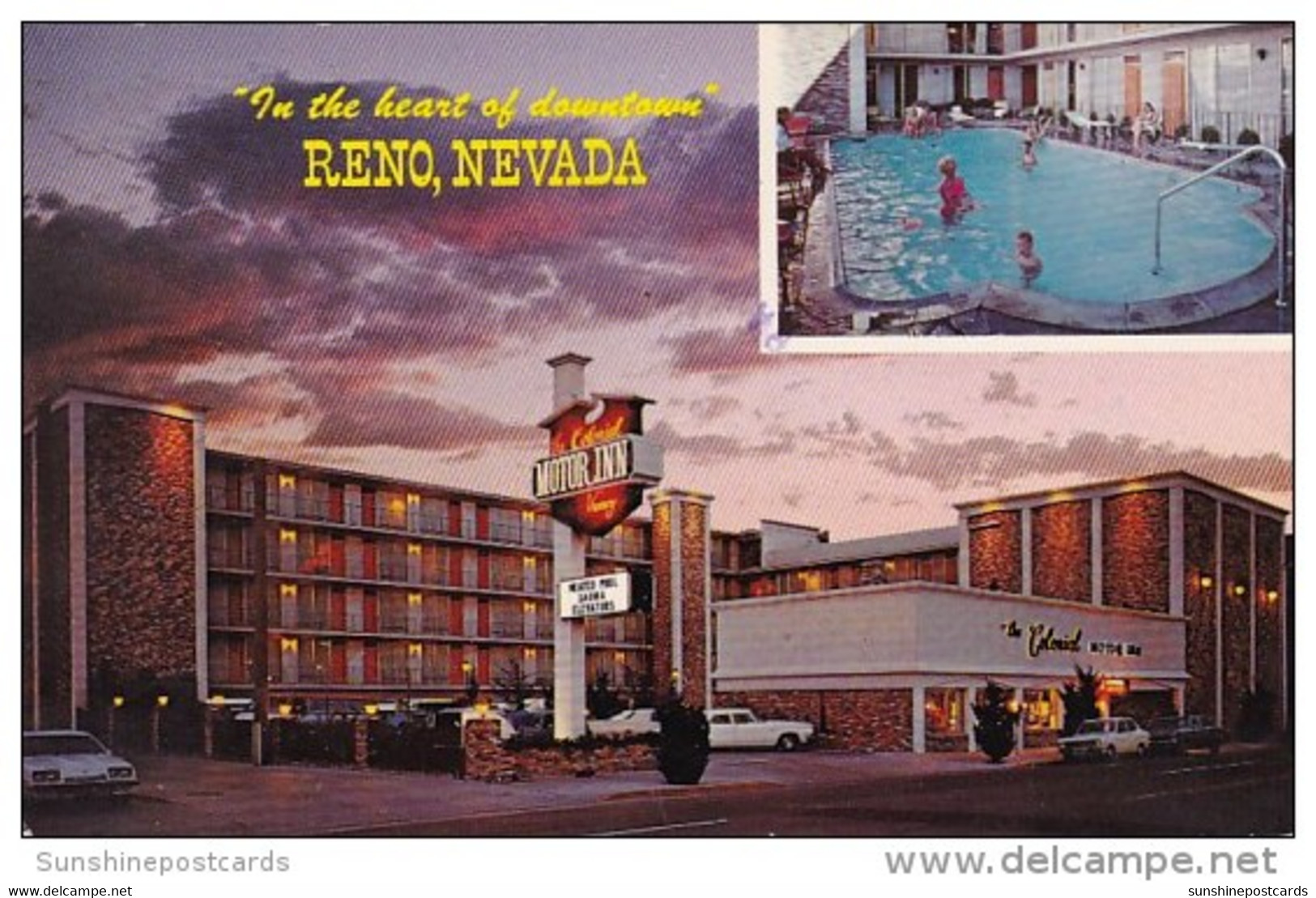 The Colonial Motor Inn With Pool In The Heart Of Downtown Reno Nevada - Reno