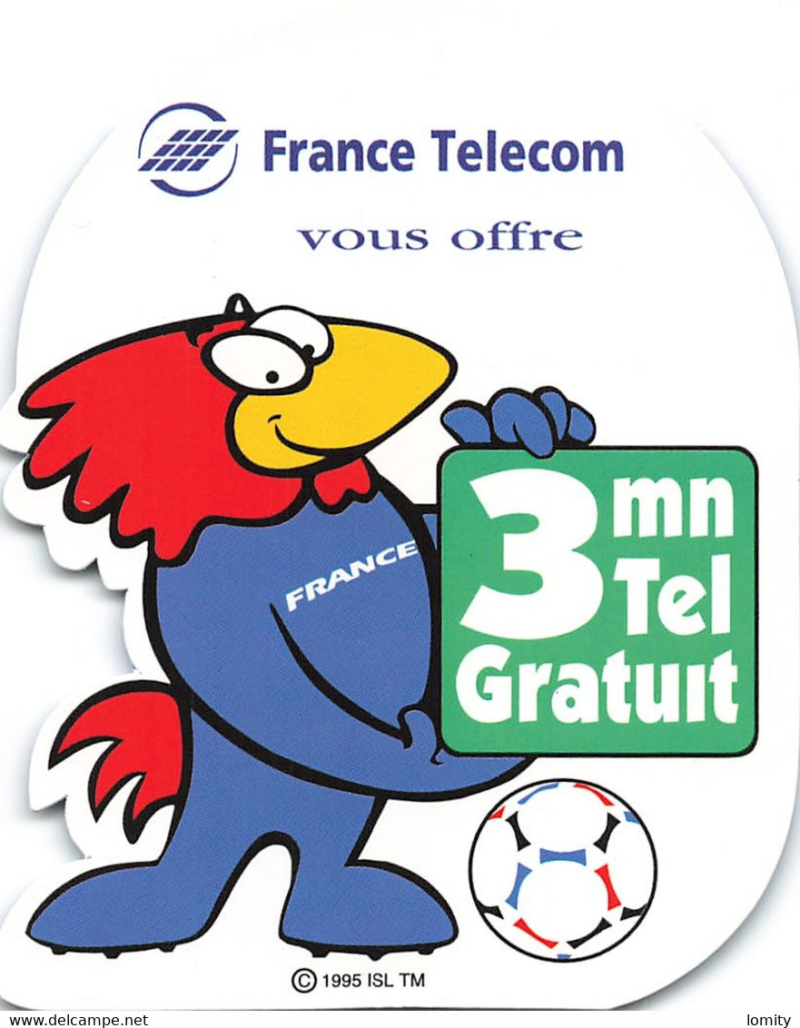 Carte Prépayée France Telecom Footix 1995 Mascotte Coupe Du Monde France 1998 Foot Football  Neuve Code Non Gratté - Tickets FT