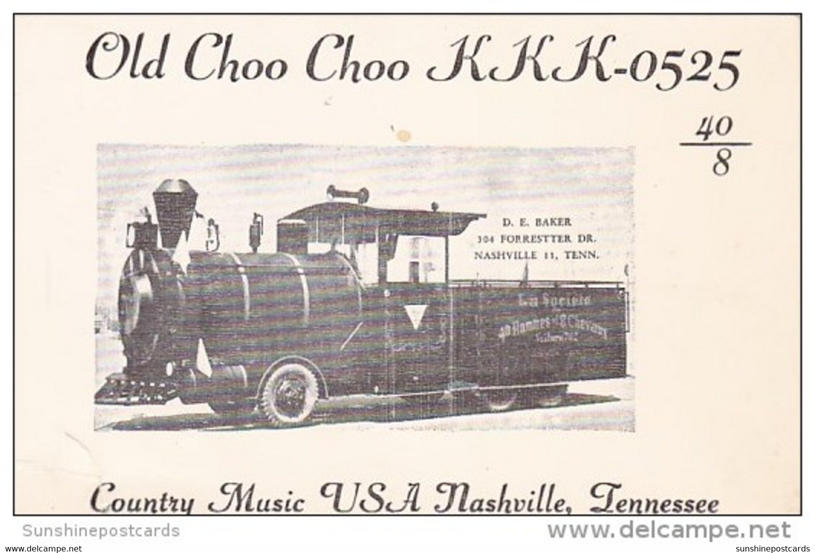 Tennessee Nashville Old Choo Choo KKK 0525 Country Music U S A - Nashville