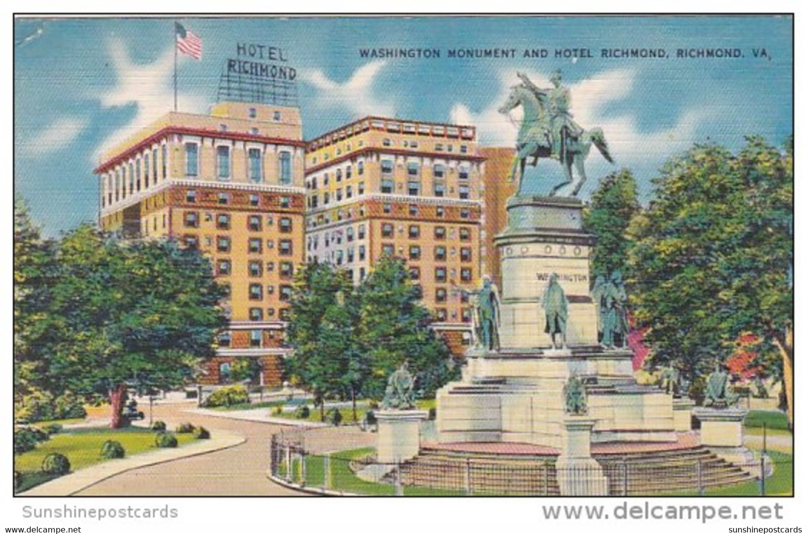 Virginia Richmond Washington Monument And Hotel - Richmond