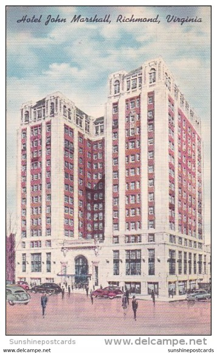 Virginia Richmond Hotel John Marshall 1951 - Richmond