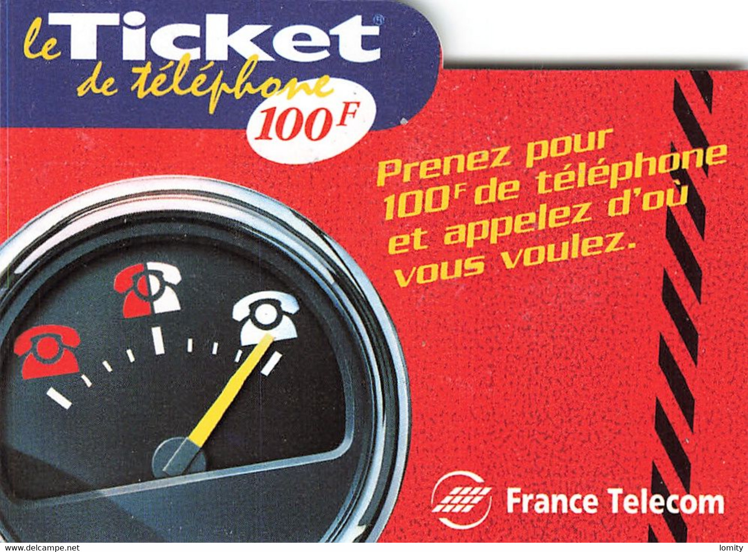 Carte Prépayée France Telecom Ticket De Téléphone 100 Francs Carte Téléphonique 30/04/2000 - Tickets FT