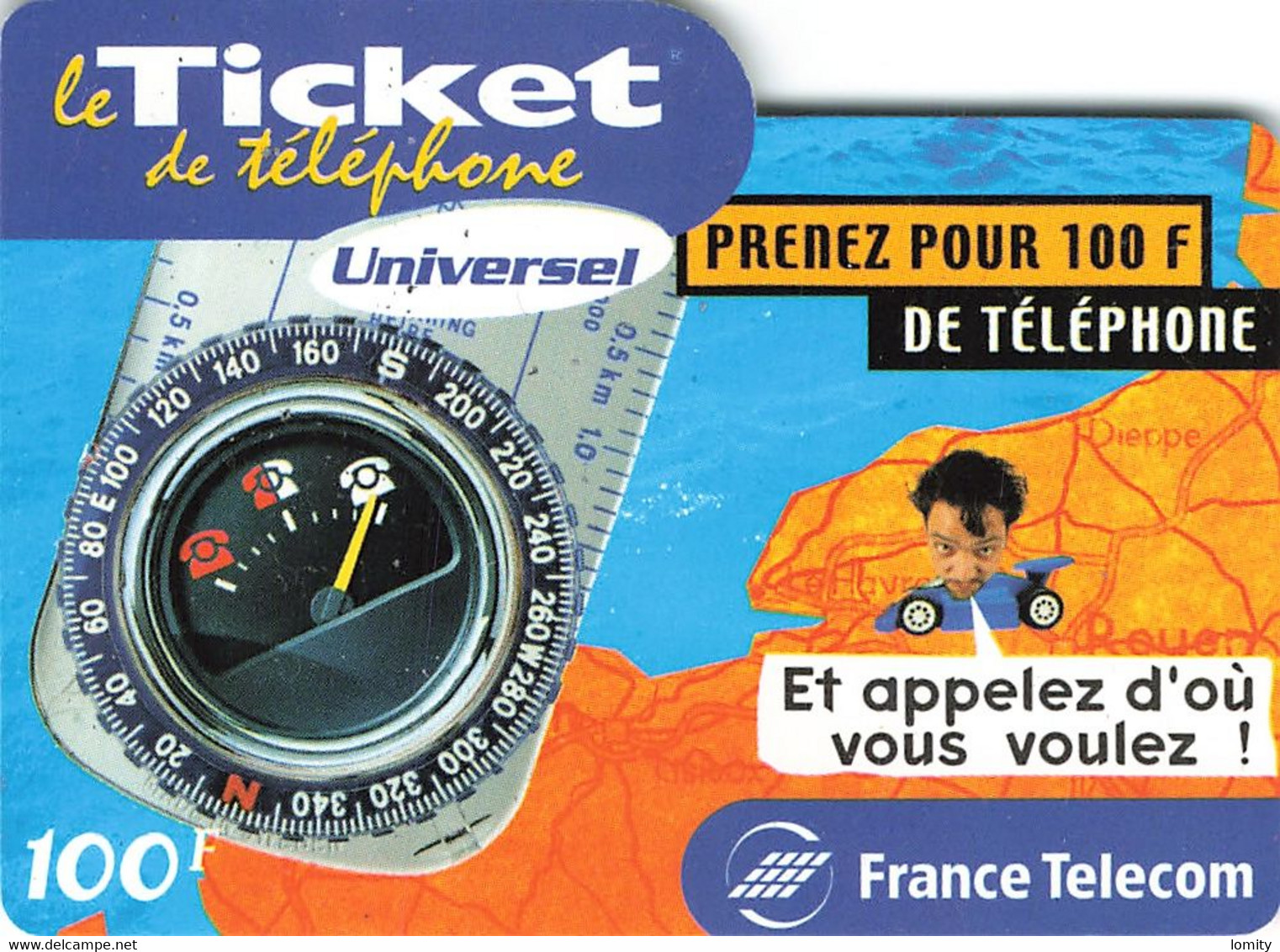 Carte Prépayée France Telecom Ticket De Téléphone Universel 100 Francs Carte Téléphonique 31/03/2001 - FT