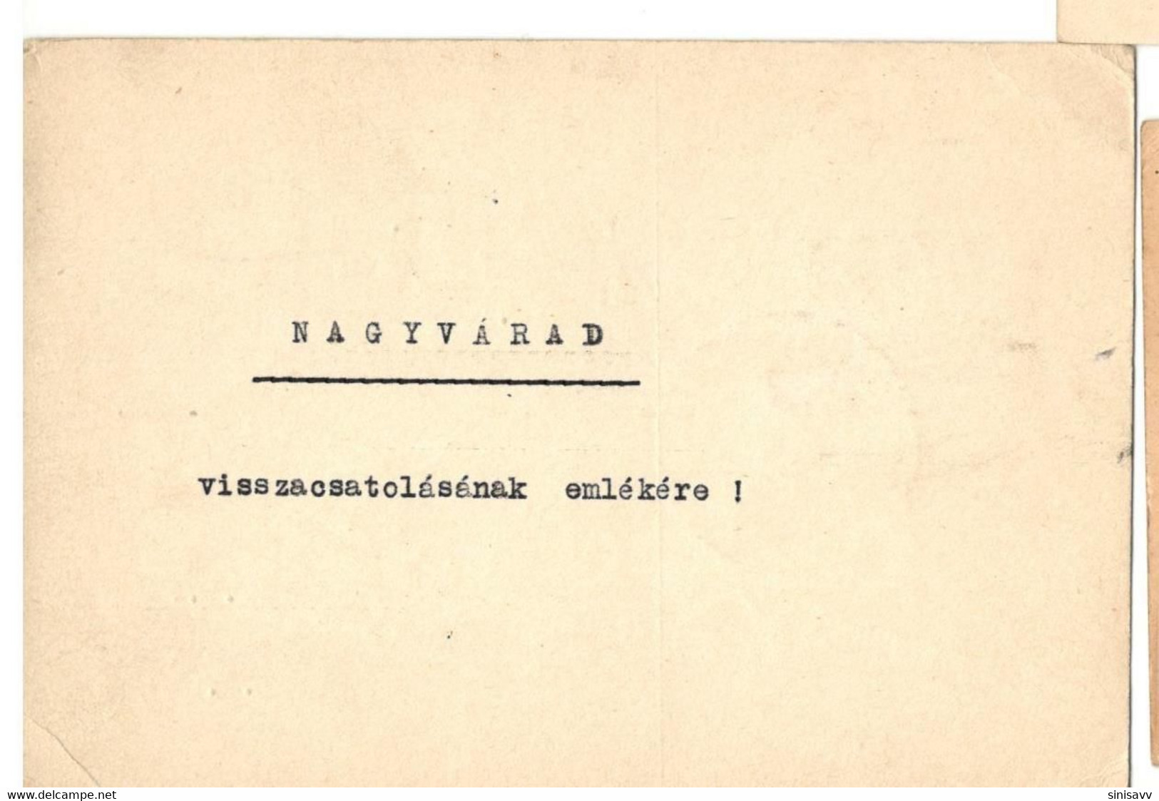 Hungary - Nagyvarad / Visszatert 1940 - Foglietto Ricordo