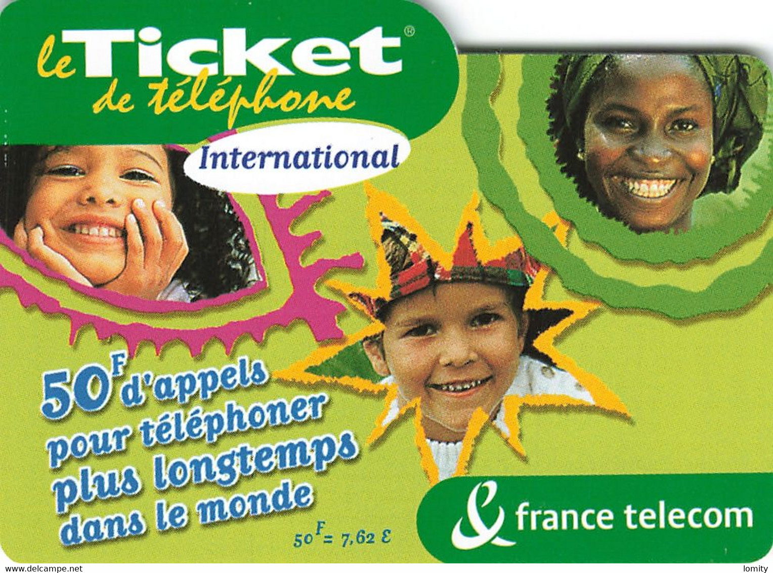 Carte Prépayée France Telecom Ticket De Téléphone International 50 Francs Carte Téléphonique 30/09/2003 - Billetes FT
