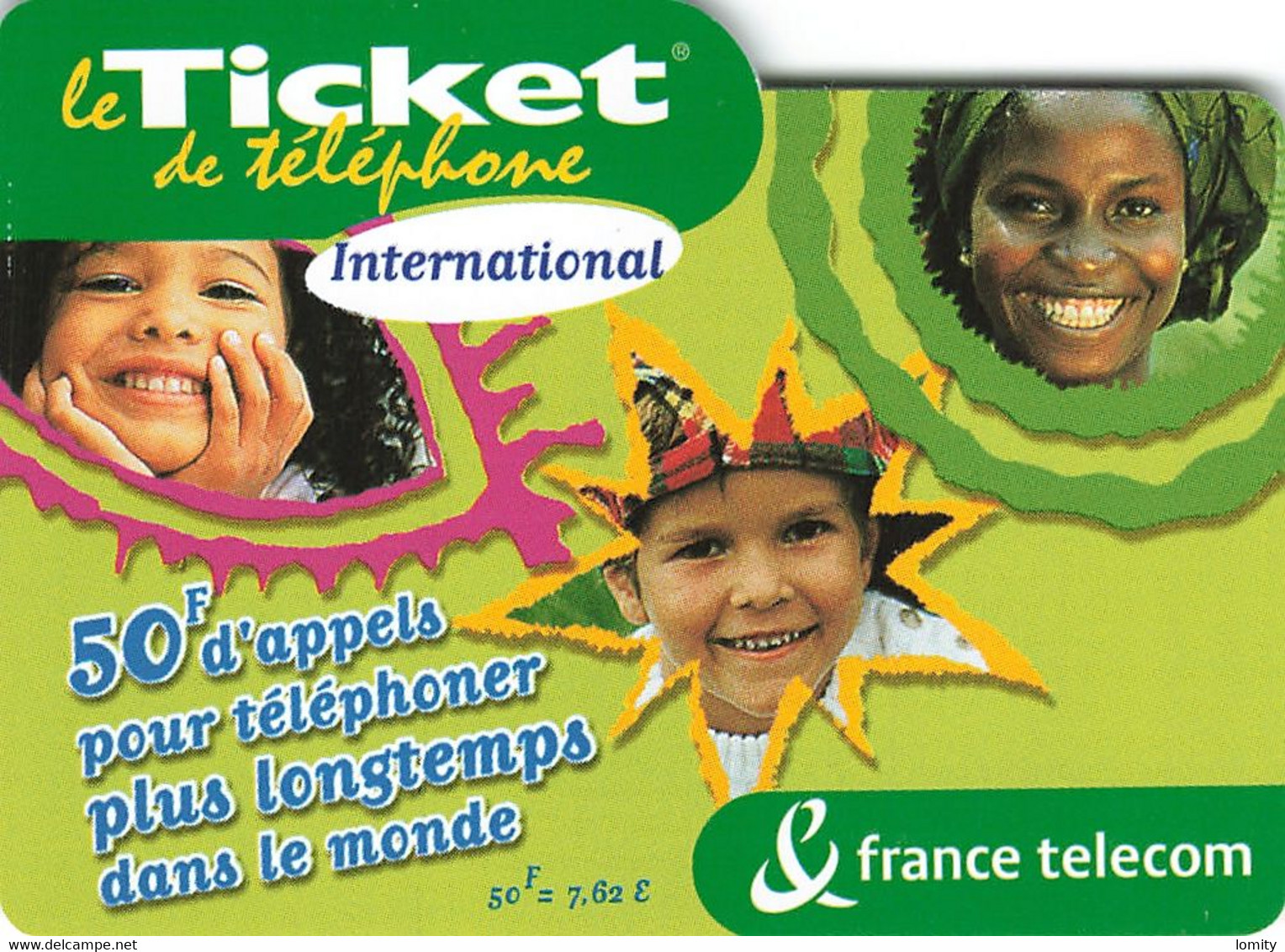 Carte Prépayée France Telecom Ticket De Téléphone International 50 Francs Carte Téléphonique 30/09/2003 - Biglietti FT