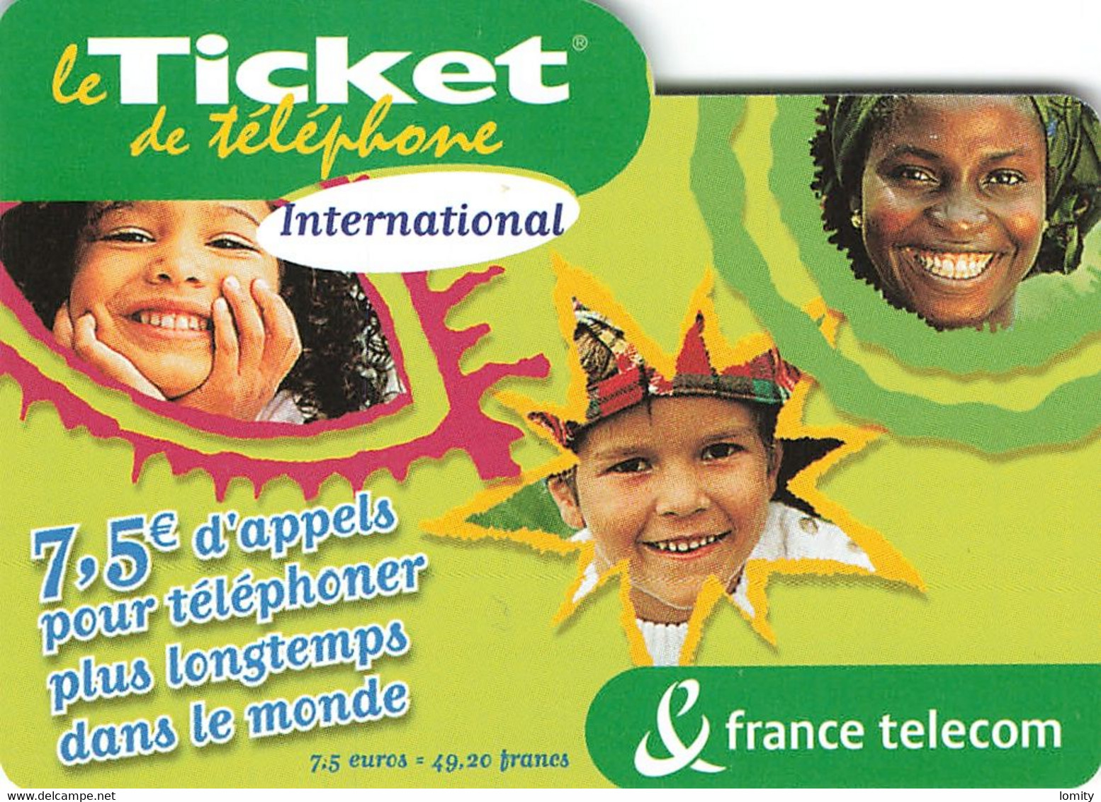 Carte Prépayée France Telecom Ticket De Téléphone International 50 Francs Carte Téléphonique 30/11/2003 - FT Tickets