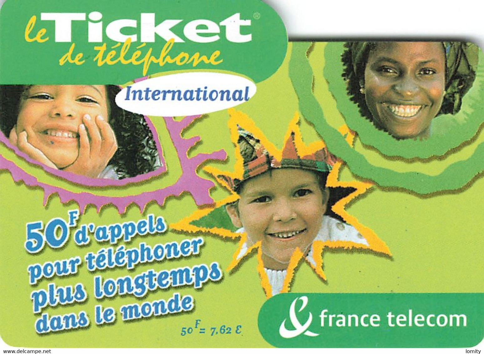Carte Prépayée France Telecom Ticket De Téléphone International 50 Francs Carte Téléphonique 31/01/2003 - Tickets FT