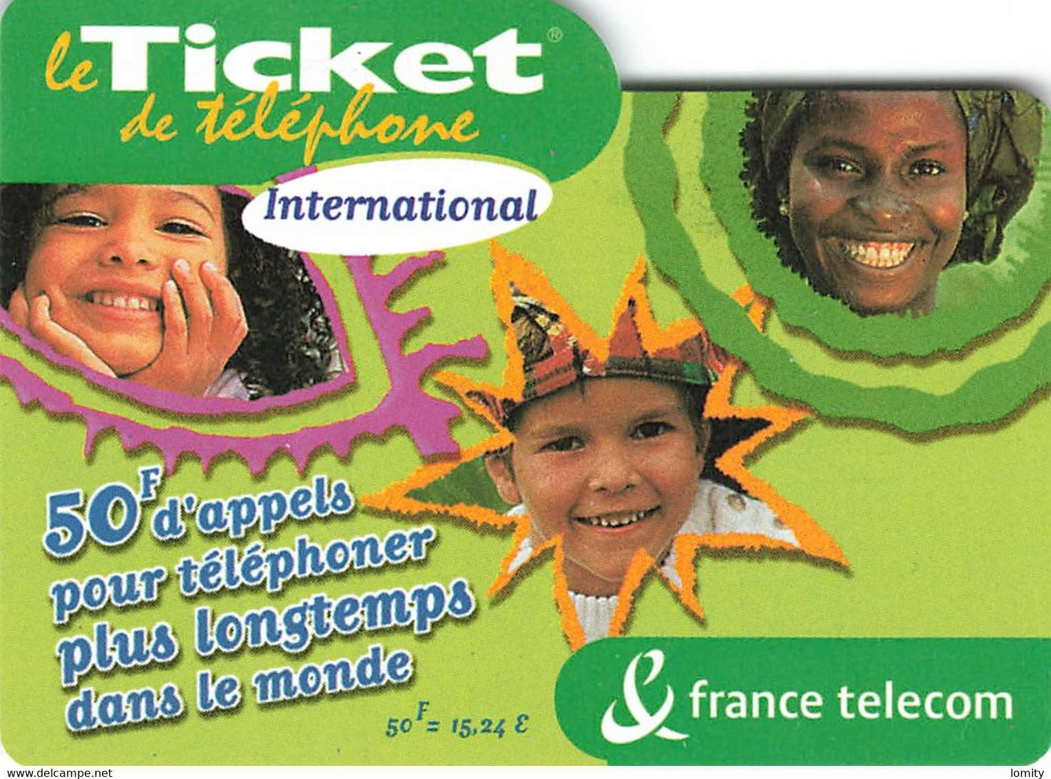 Carte Prépayée France Telecom Ticket De Téléphone International 50 Francs Carte Téléphonique 30/11/2002 - FT