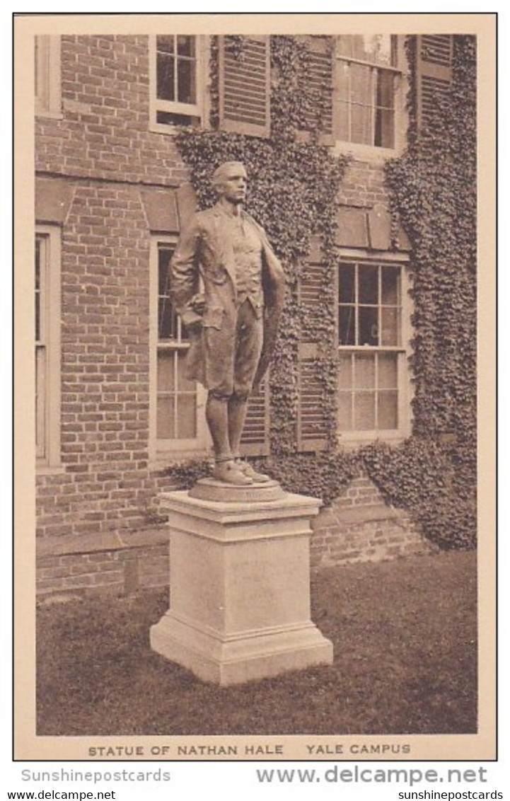 Connecticut New Haven Statue Of Nathan Hale Yale Campus - New Haven