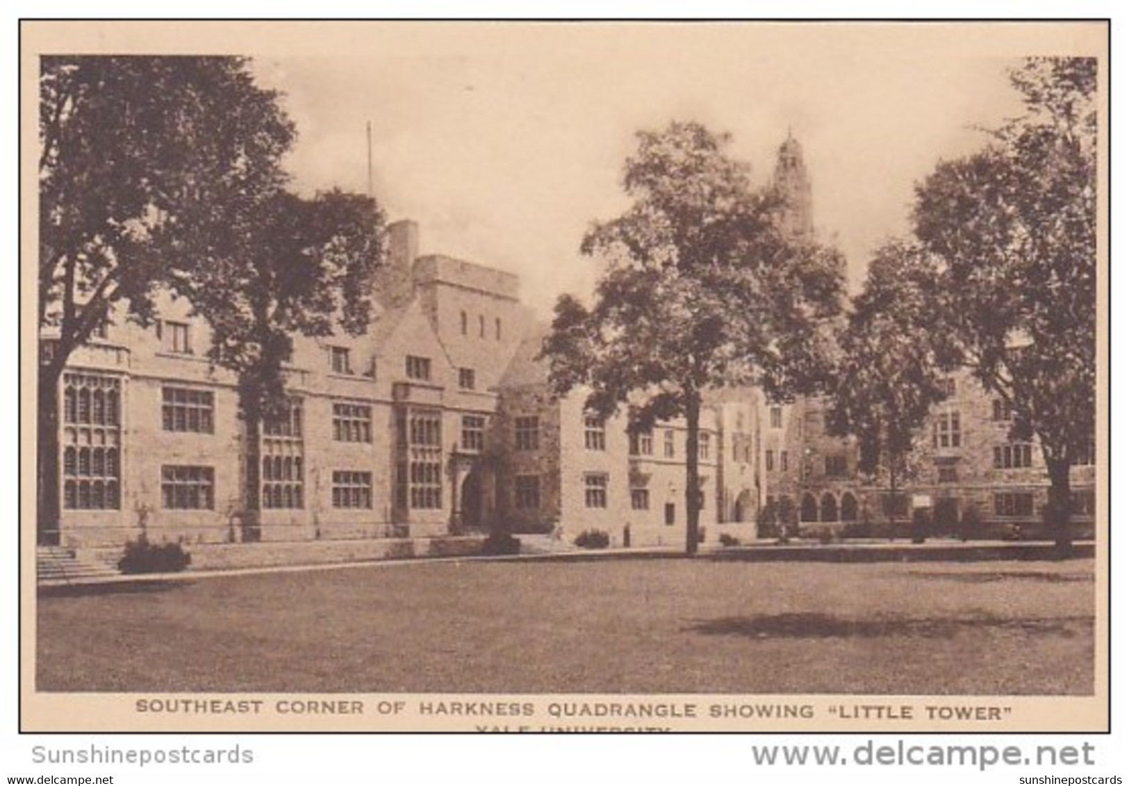 Connecticut New Haven Southeast Corner Of Harkness Quadrangle Showing Little Tower Yale University - New Haven