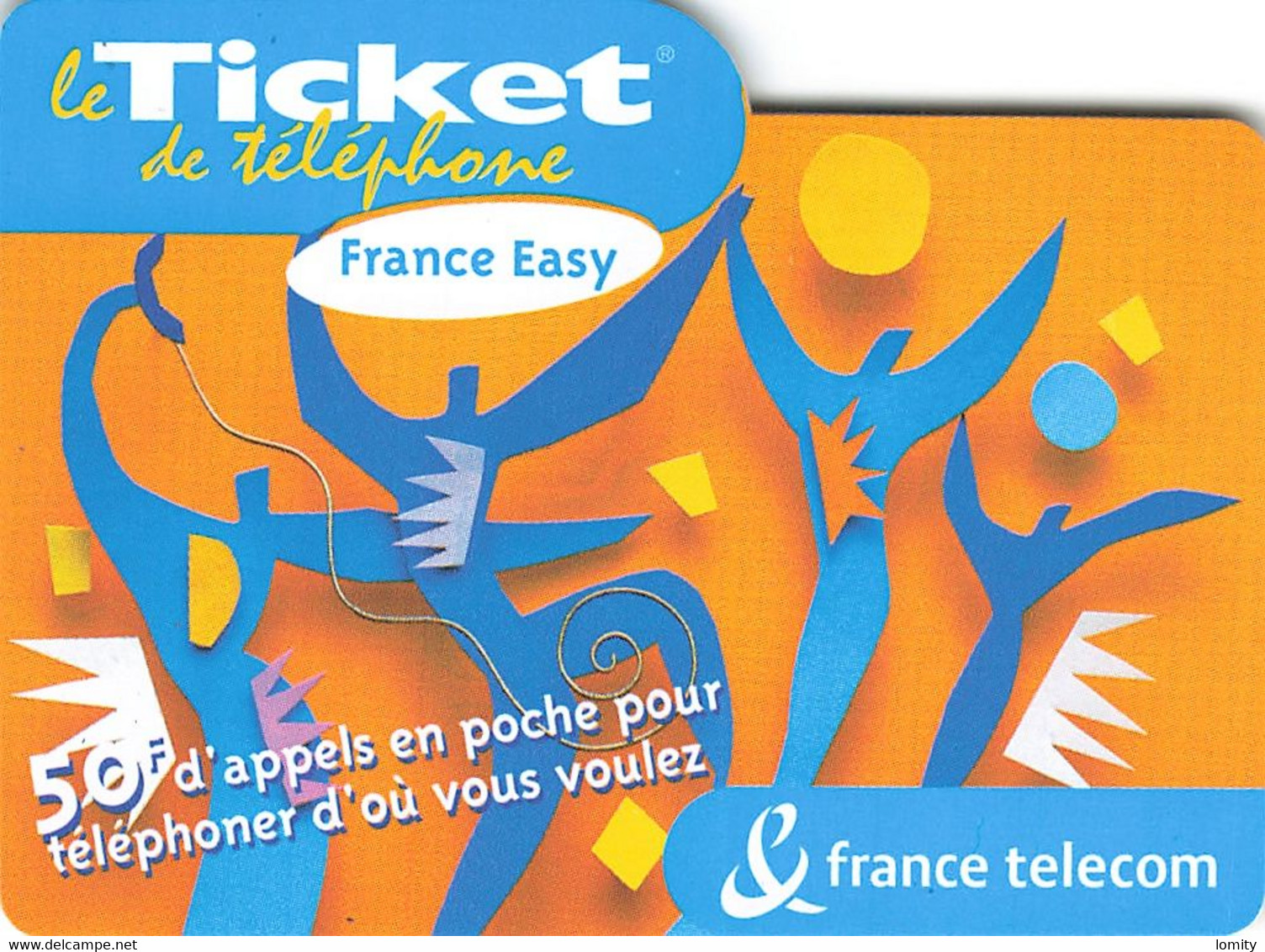 Carte Prépayée France Telecom Ticket De Téléphone France Easy 50 Francs Carte Téléphonique 31/01/2003 - Billetes FT