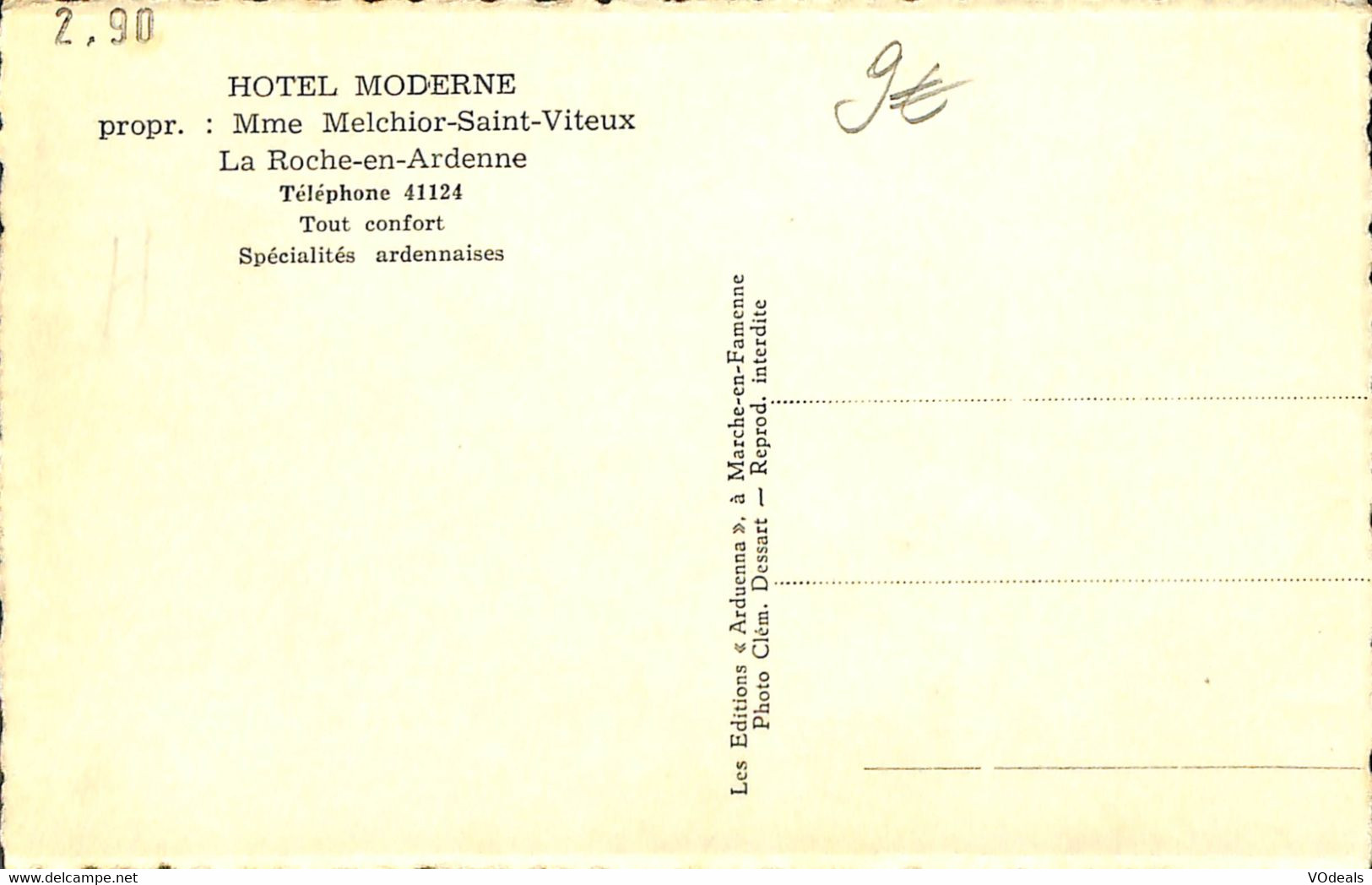 034 927 - CPA - Belgique - La-Roche-en-Ardenne - Hôtel Moderne - La-Roche-en-Ardenne