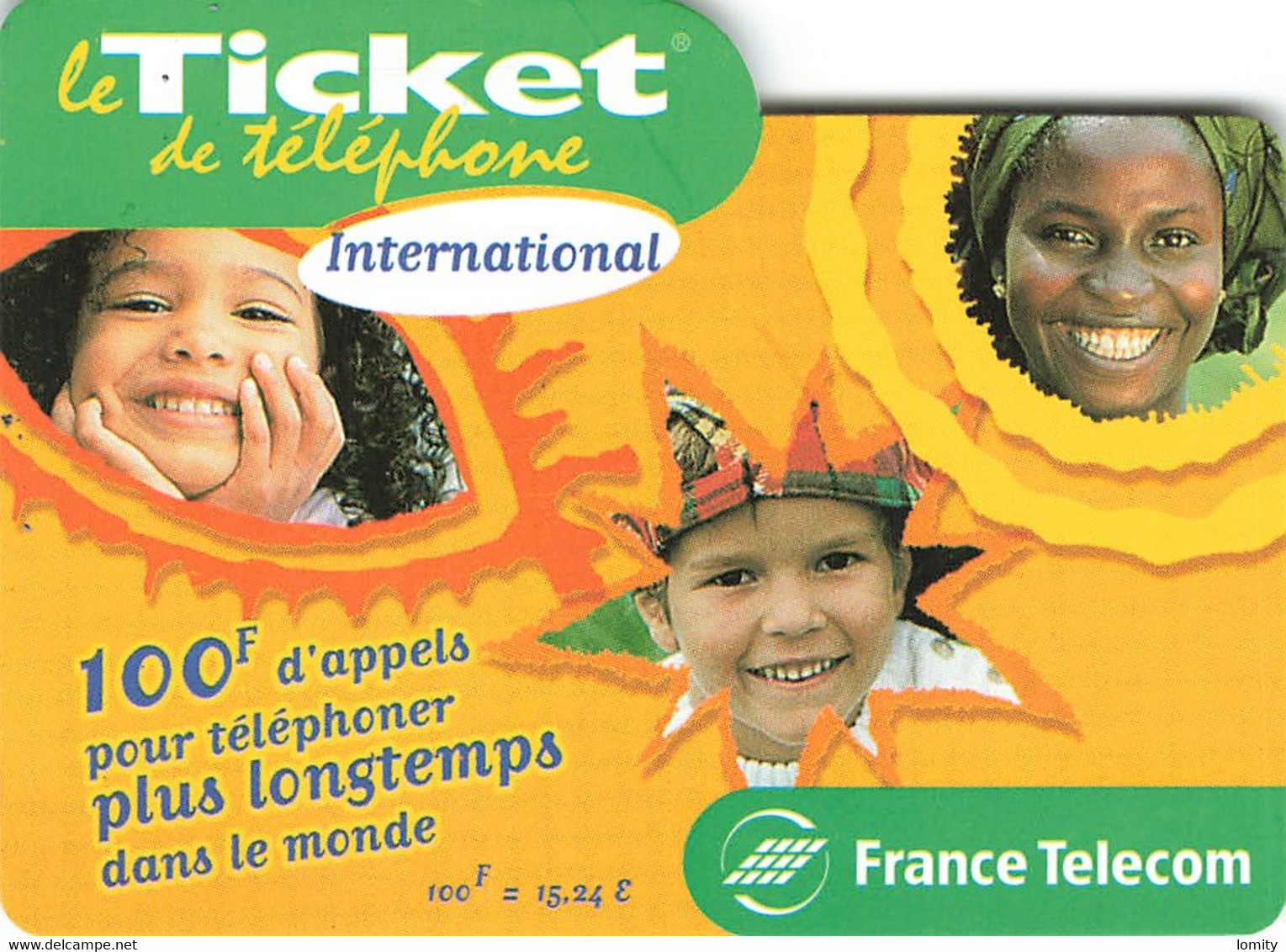 Carte Prépayée France Telecom Ticket De Téléphone International 100 Francs Carte Téléphonique 31/08/2001 - Biglietti FT