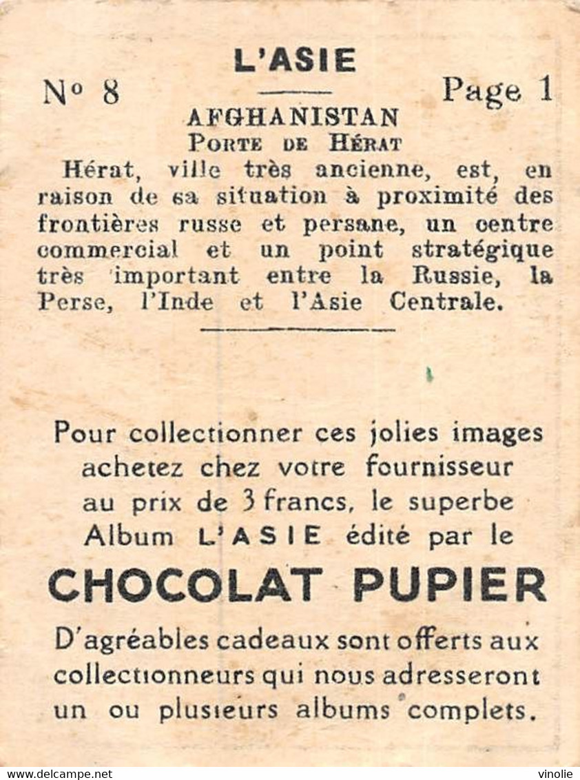 PIE-FO-21-3544 : EDITION DU CHOCOLAT PUPIER. AFGANISTAN. PORTE DE HERAT - Afganistán