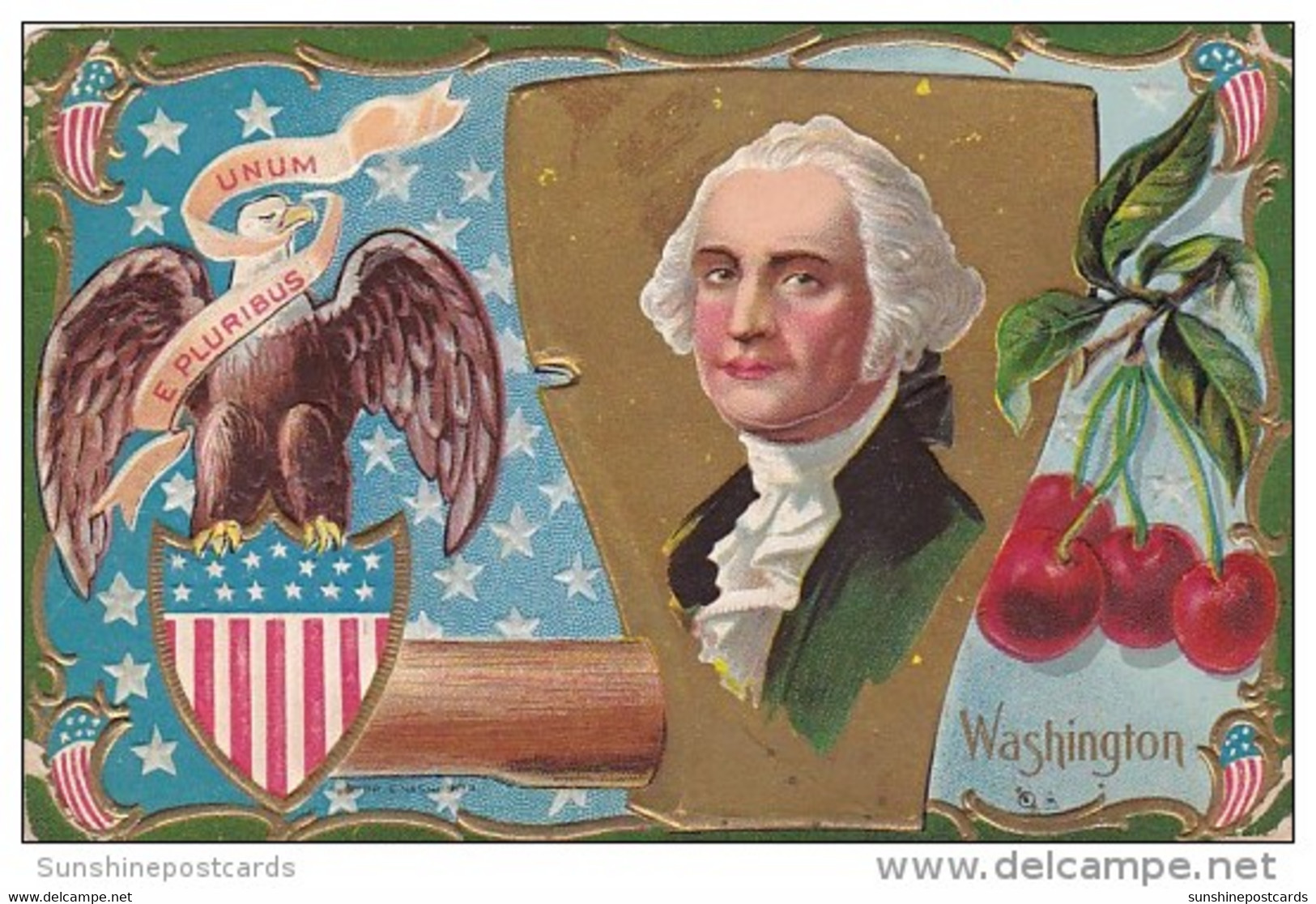 George Washington With Eagle And Shield And Axe 1911 - Presidentes