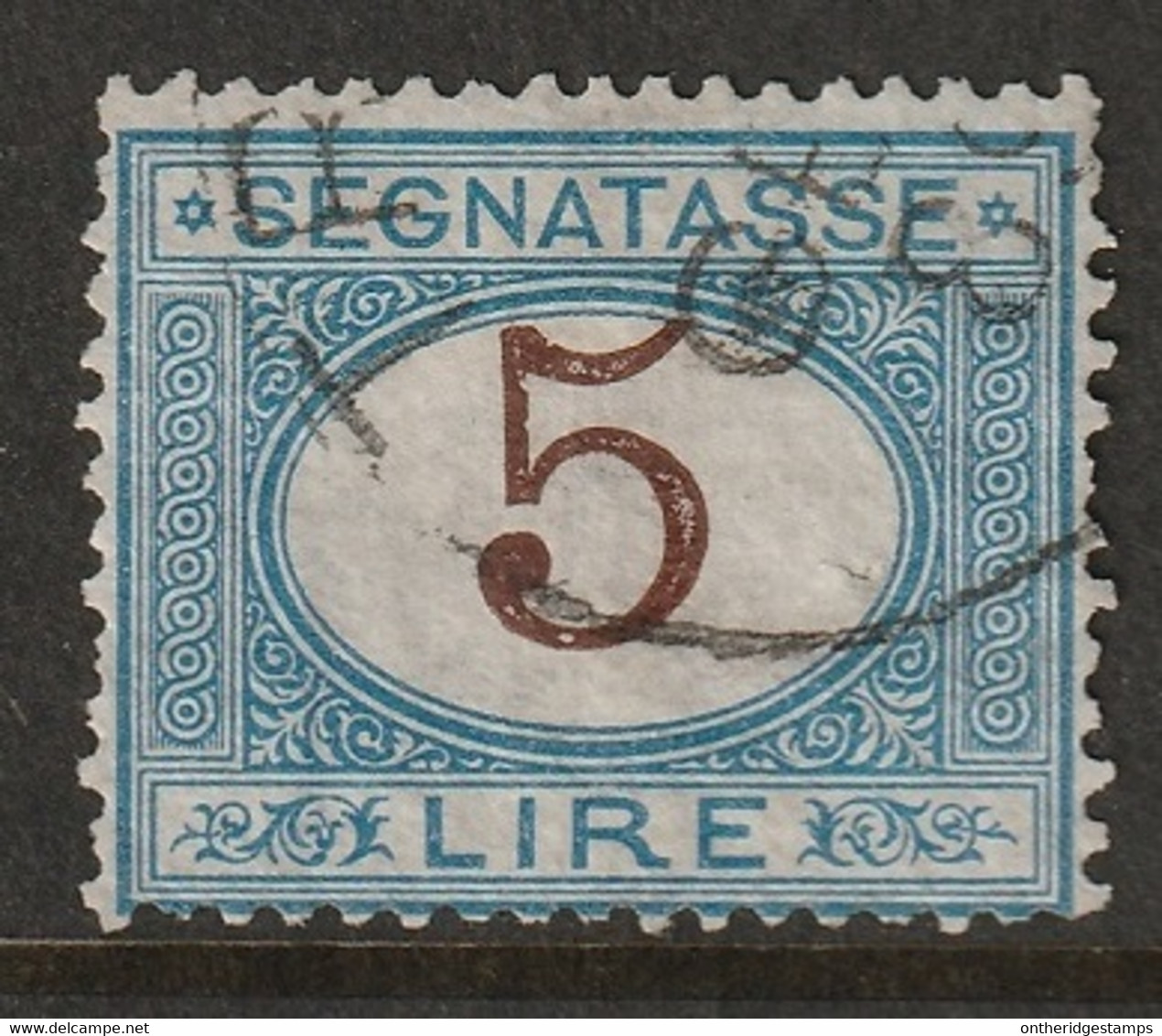 Italy 1874 Sc J17 Sa Seg13 Yt T16 Postage Due Used - Portomarken