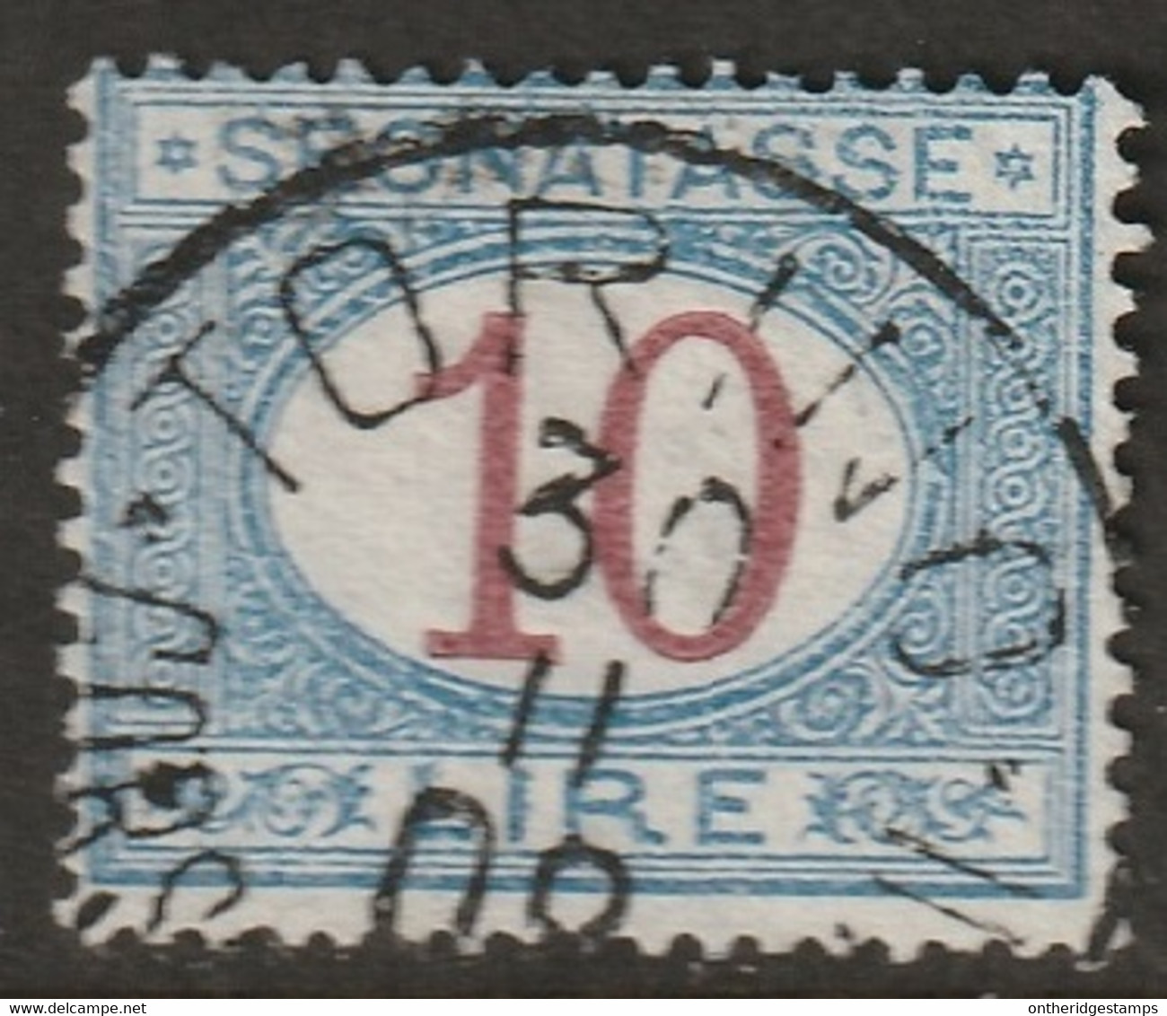 Italy 1894 Sc J20 Sa Seg28 Yt T19 Postage Due Used Torino Cancel - Taxe