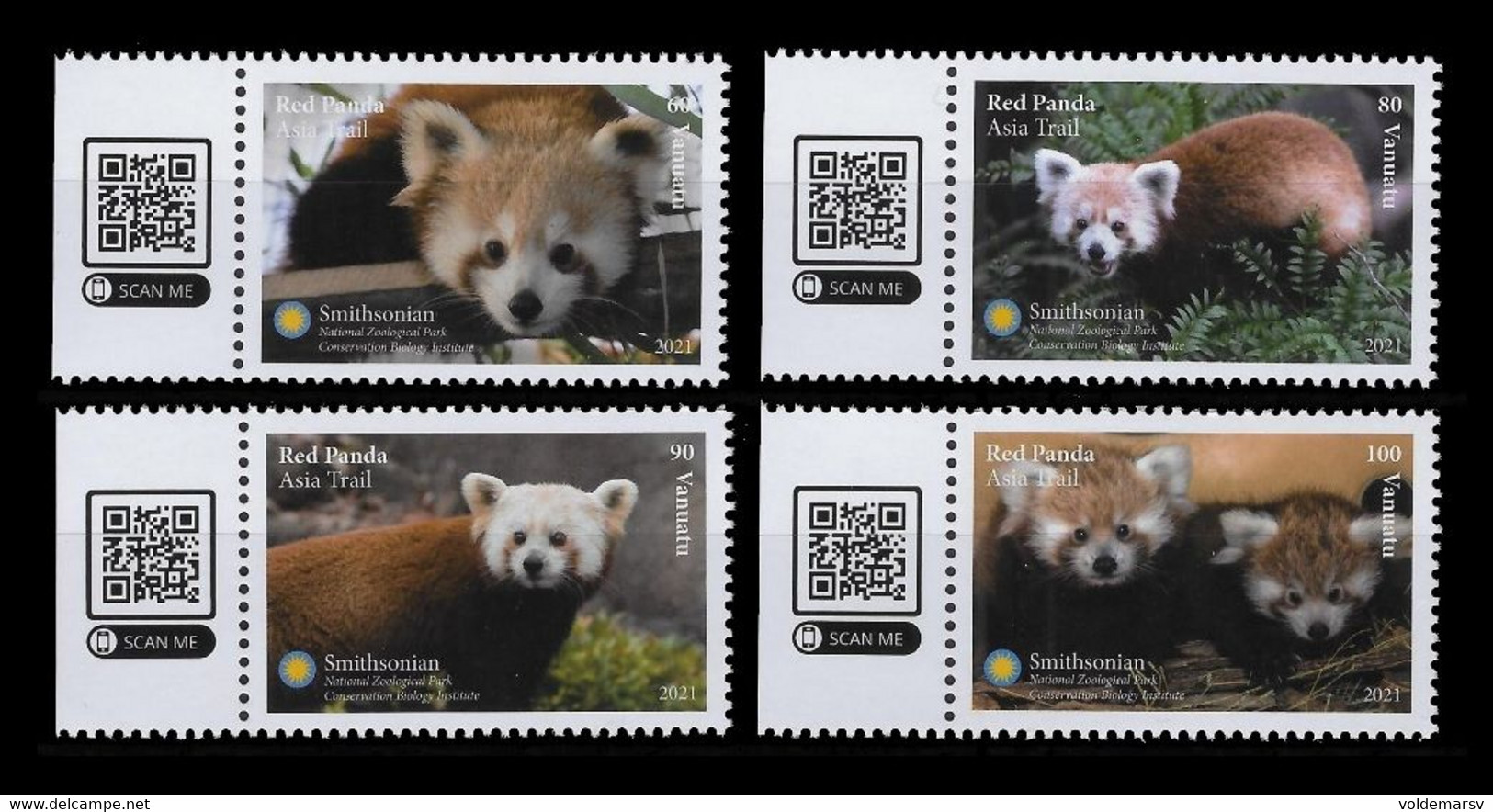 Vanuatu 2021 Mih. 1600/03 Fauna. Red Pandas MNH ** - Vanuatu (1980-...)