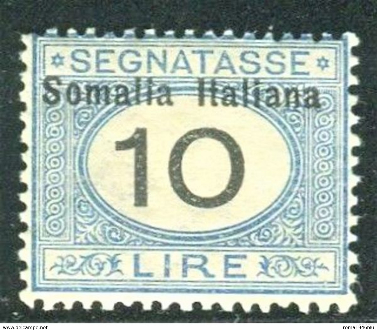 SOMALIA 1926 SEGNATASSE 10 L. * GOMMA ORIGINALE - Somalie