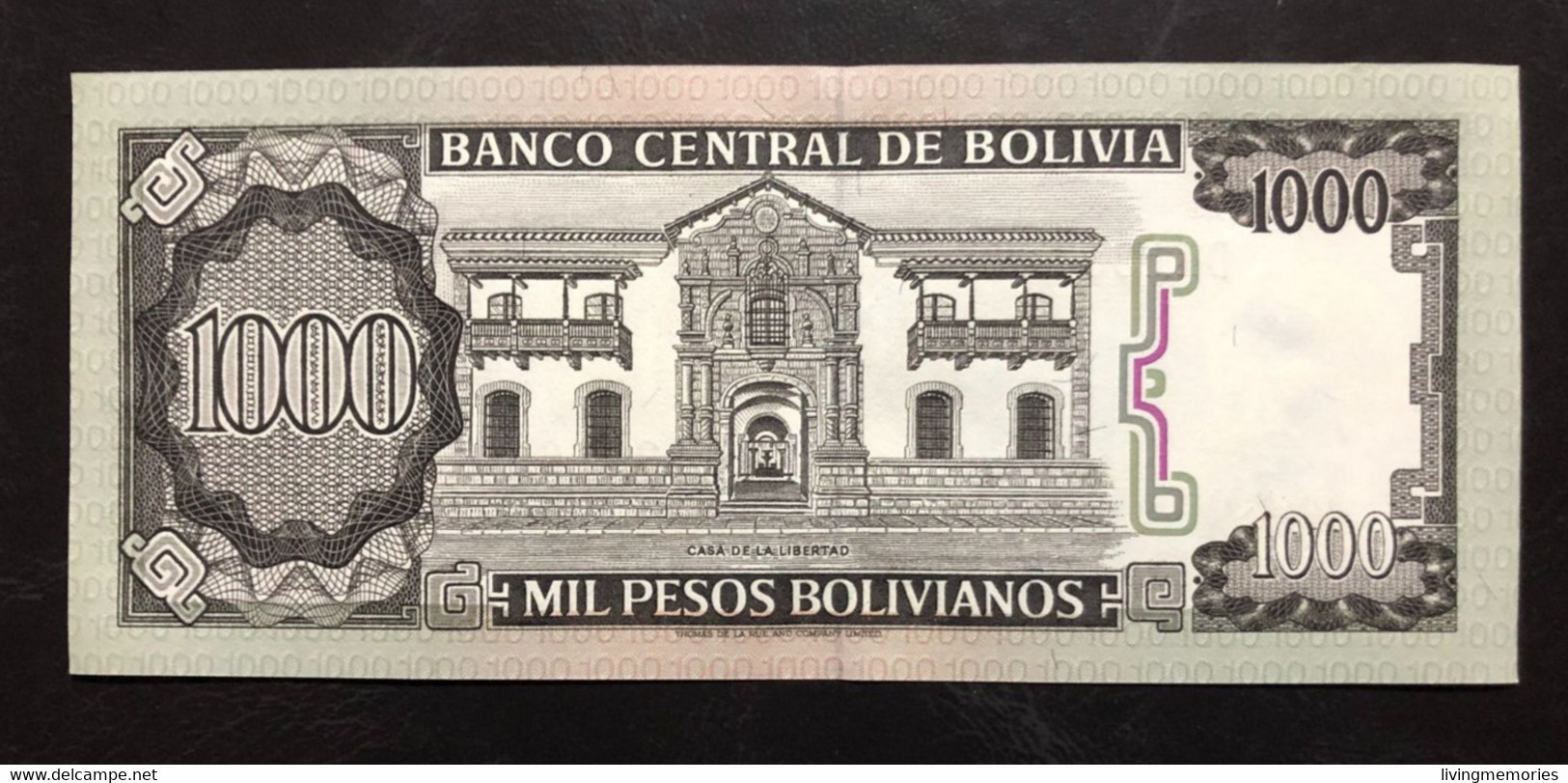 103B, BOLIVIA, Banknote, 1000 Pesos Bolivianos, Uncirculated, 1982 - Bolivie