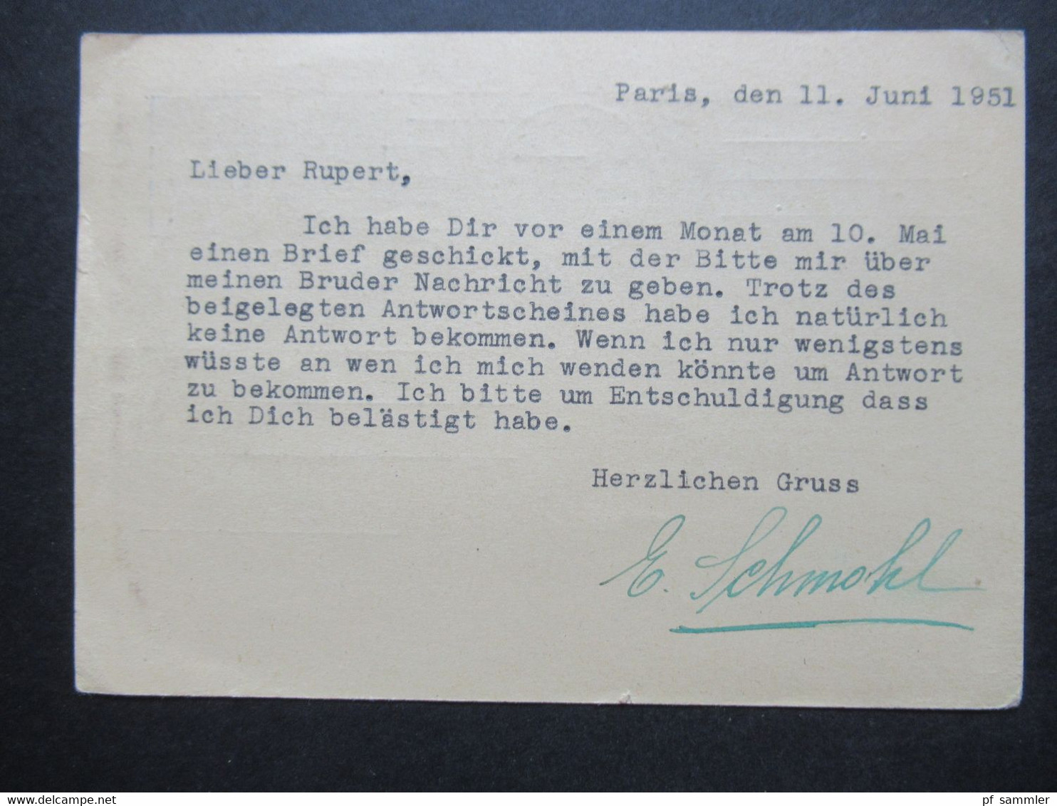 Frankreich 1951 Auslandspostkarte Nach Wien Mit Österreichischem Zensurstempel / Österreichische Zensurstelle 306 - Cartas & Documentos