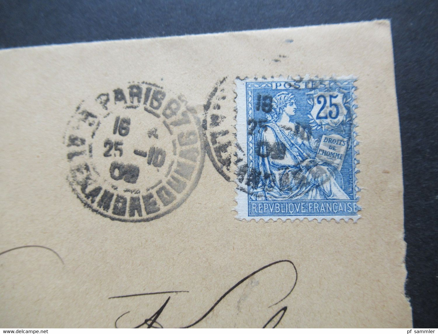 Frankreich 1900 Allegorie Nr.94 EF Auslandsbrief Paris Nach Leipzig Gesendet Mit Ank. Stempel - Lettres & Documents