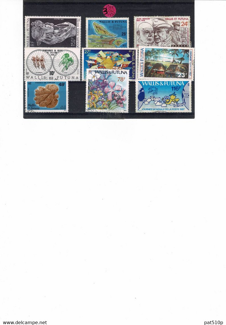 WALLIS FUTUNA Lot 1987 1988 - Used Stamps