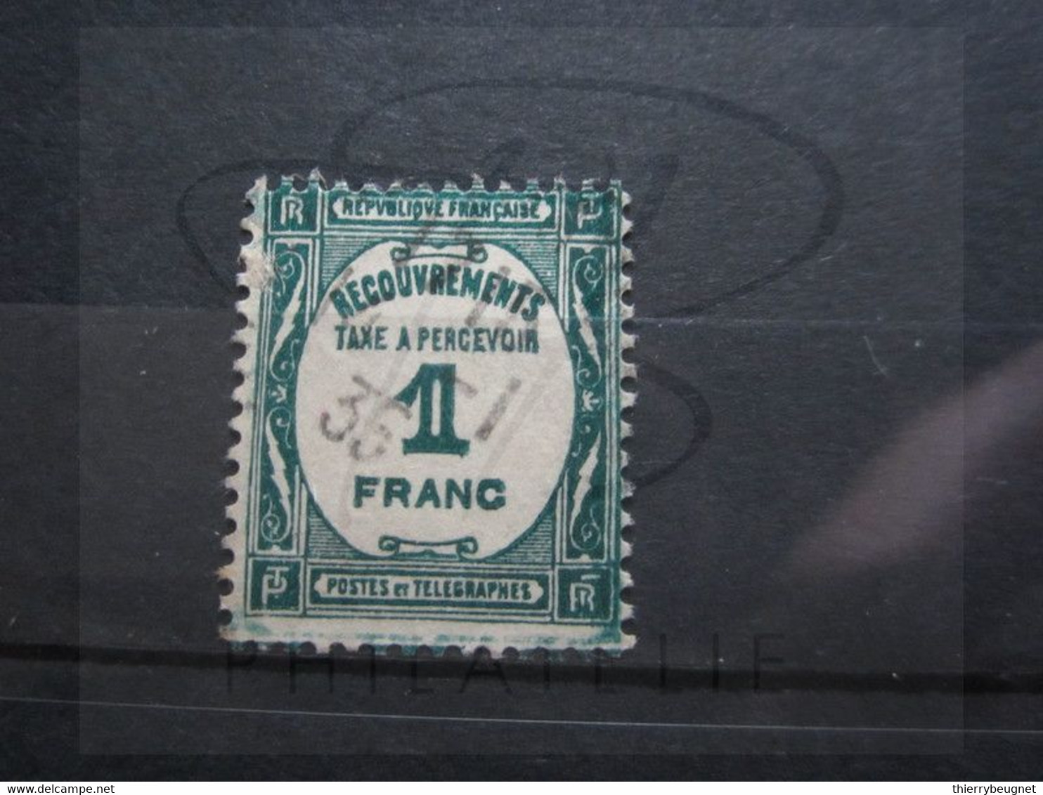 VEND BEAU TIMBRE TAXE DE FRANCE N° 60 , PIQUAGE DECALE !!! - Usados