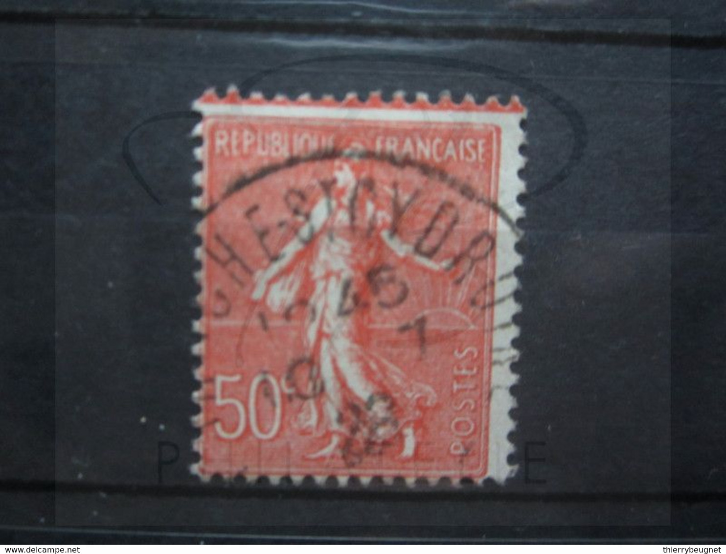 VEND BEAU TIMBRE DE FRANCE N° 199 + LIGNE ROUGE !!! (e) - Oblitérés