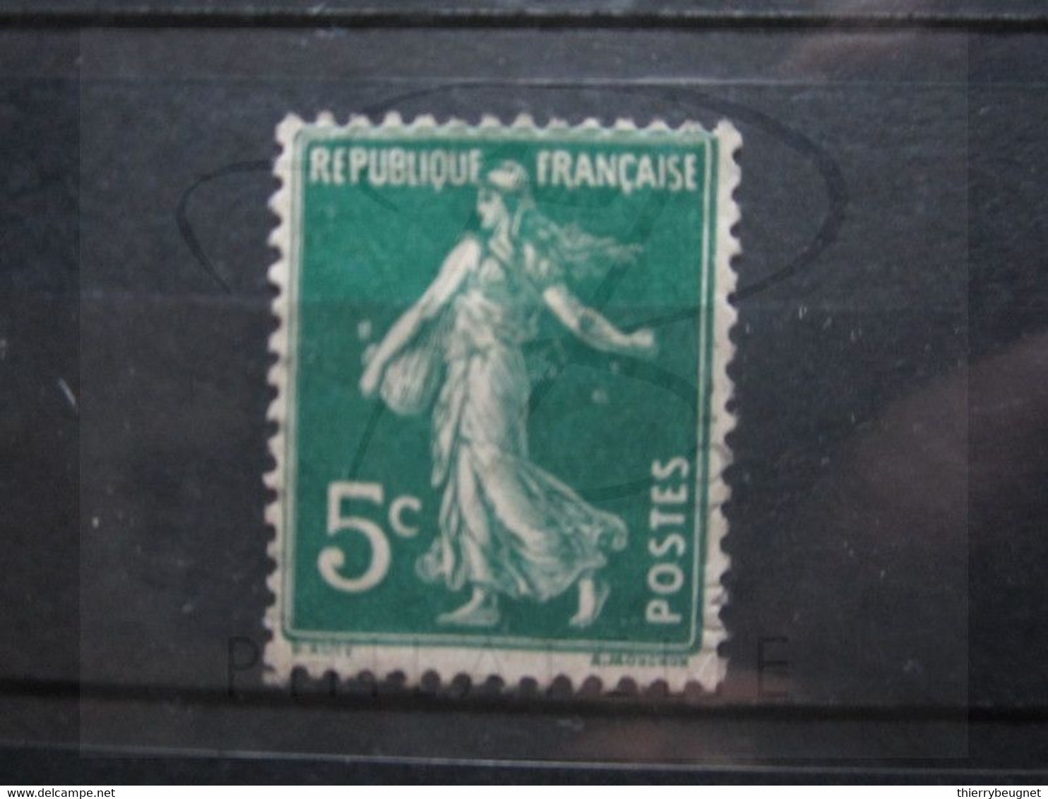 VEND BEAU TIMBRE DE FRANCE N° 137 + ANNEAUX DE LUNE !!! - Gebruikt