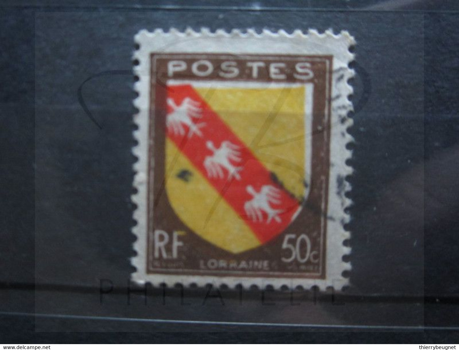 VEND BEAU TIMBRE DE FRANCE N° 757 , MARRON DECALE !!! (c) - Gebruikt