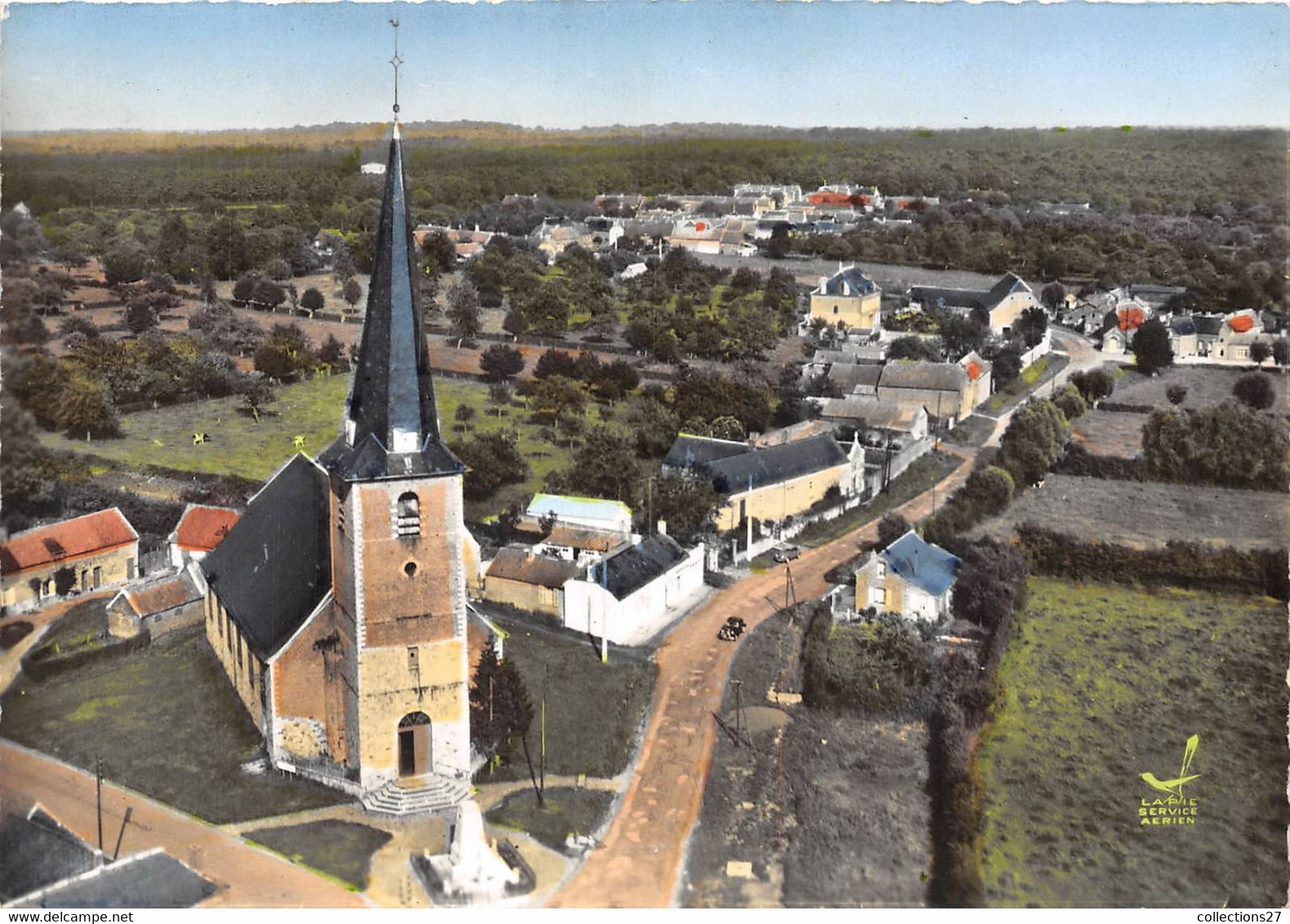 59-PREUX-AU-BOIS- L'EGLISE ET LE MONUMENT VUE DU CIEL - Other & Unclassified