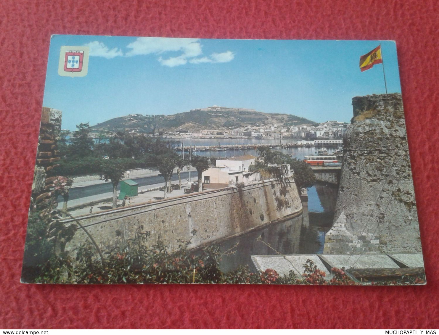 SPAIN POST CARD POSTAL Nº 26 CEUTA VISTA PARCIAL FERIA DE MUESTRAS IBEROAMERICANA EN SEVILLA 1970 AGENCIA MORRIS....VER. - Ceuta