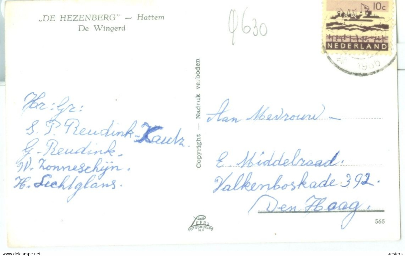 Hattem 1966; De Hezenberg, De Wingerd - Gelopen. (van Leer) - Hattem