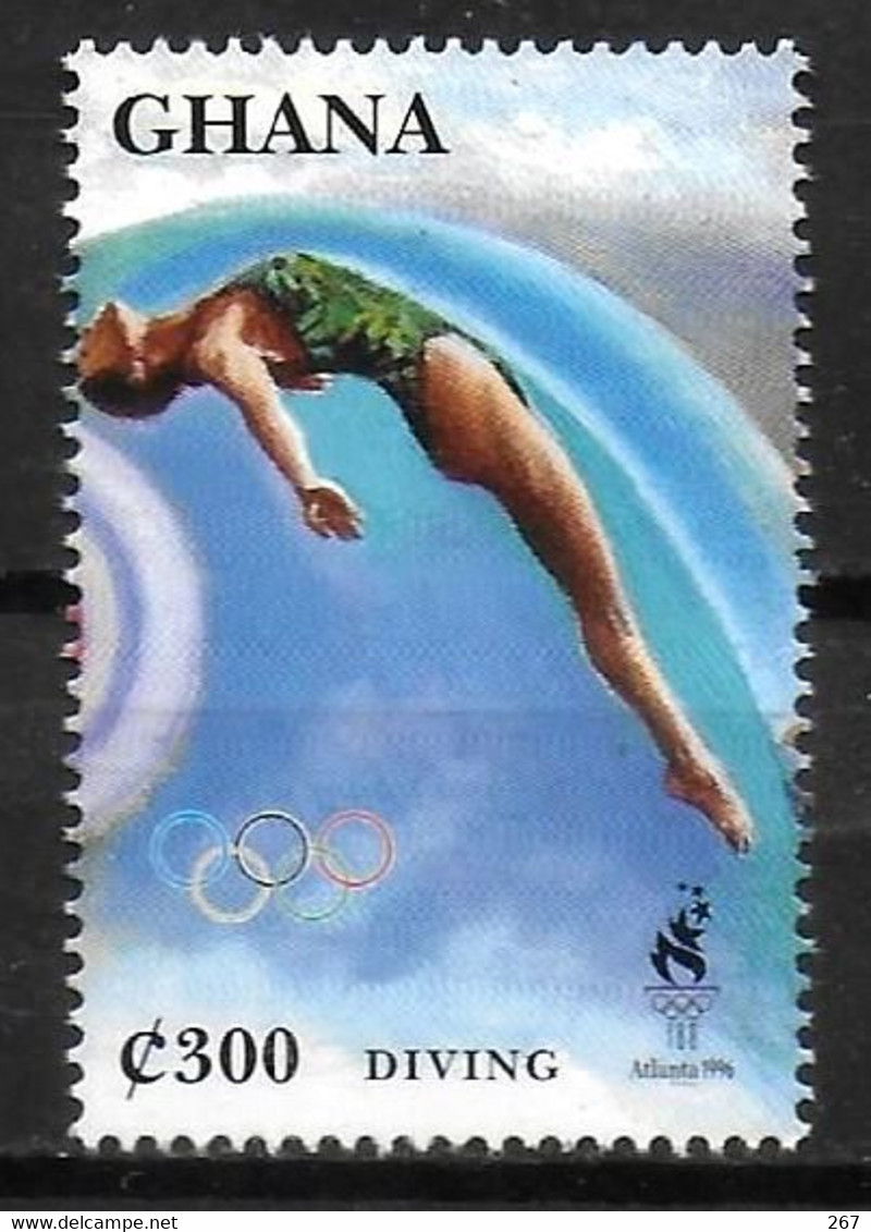 GHANA   N° 1762   * *  JO 1996  Natation Plongeon - Salto De Trampolin
