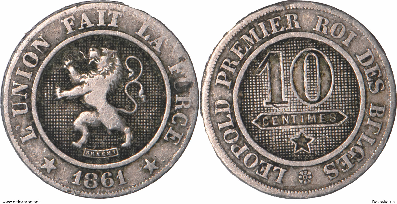 Belgique - 1861 - 10 Centimes - Leopold 1er - L177 - 10 Cents