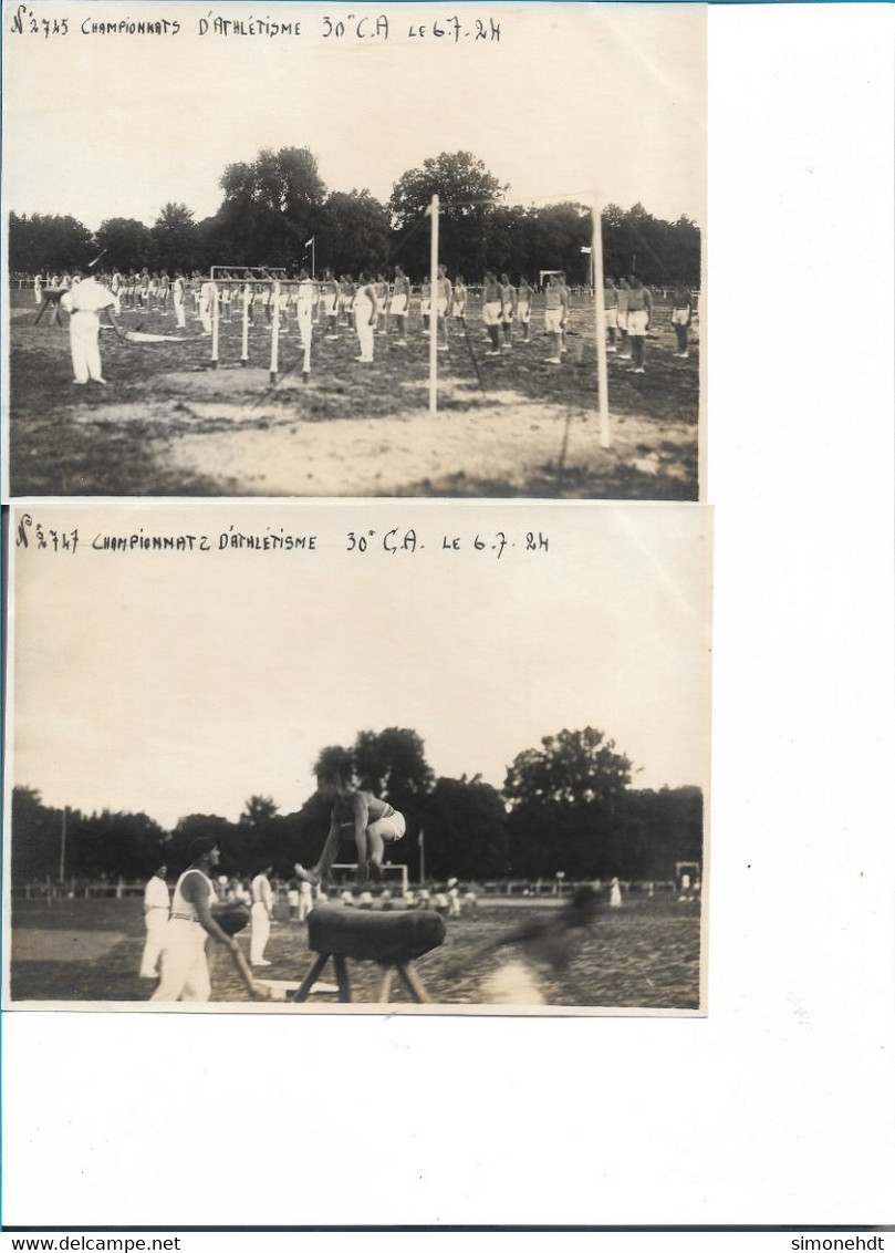 PARIS - Lot De 6  Photos - Stade Jean Bouin - Championnat D'Athlétisme Militaire Du 30e Corps D'Armée - Le 06 07 1924 - - Atletismo