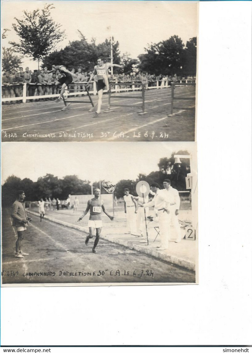 PARIS - Lot De 6  Photos - Stade Jean Bouin - Championnat D'Athlétisme Militaire Du 30e Corps D'Armée - Le 06 07 1924 - - Atletismo