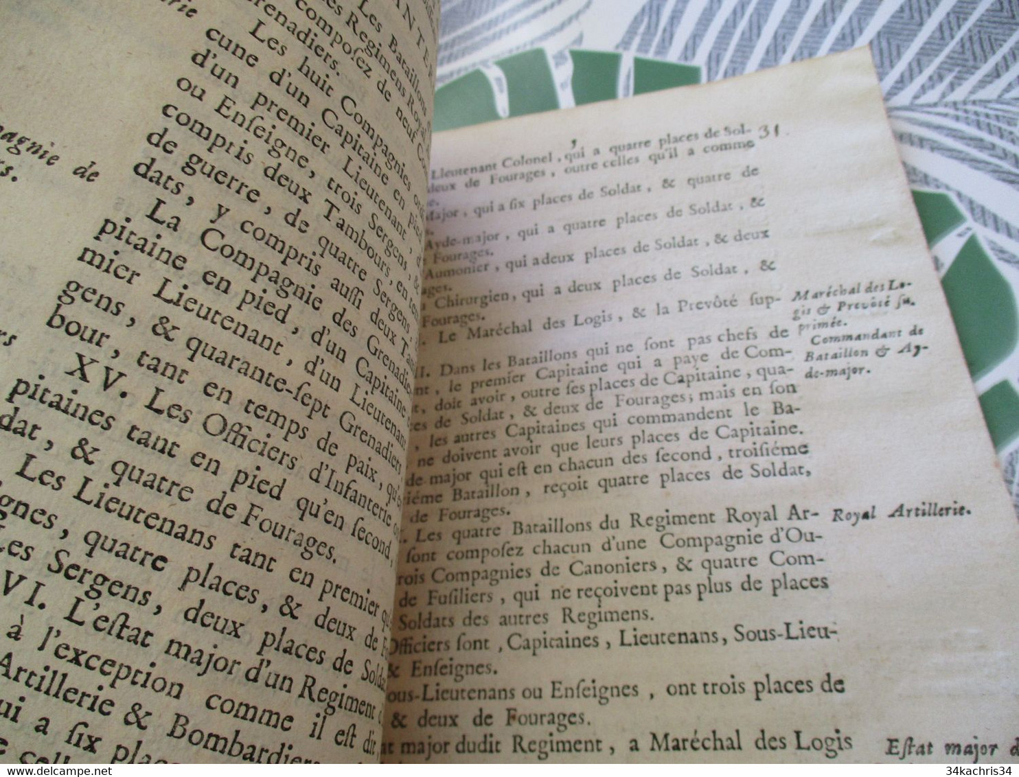 Instruction Pour La Fourniture Des Estapes Militaires Dans La Province Du Languedoc Montpellier 5/3/1719 - Décrets & Lois