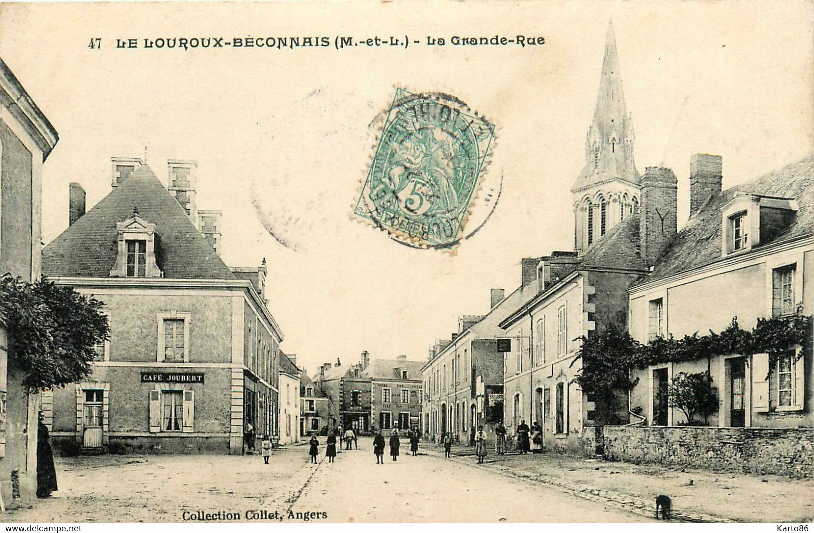 Le Loroux Béconnais * La Grande Rue * Café JOUBERT * Hôtel - Le Louroux Beconnais