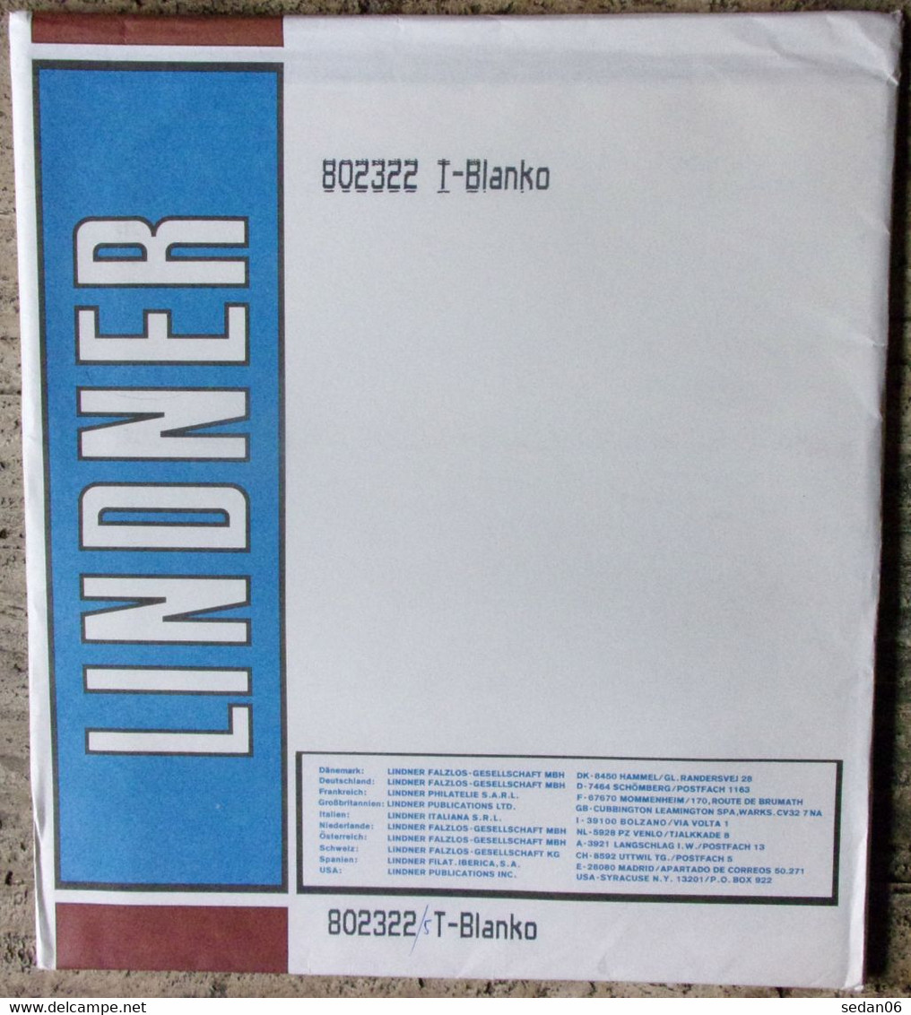 Lindner - Feuilles NEUTRES LINDNER-T REF. 802 322 P (3 Bandes) (paquet De 10) - A Nastro