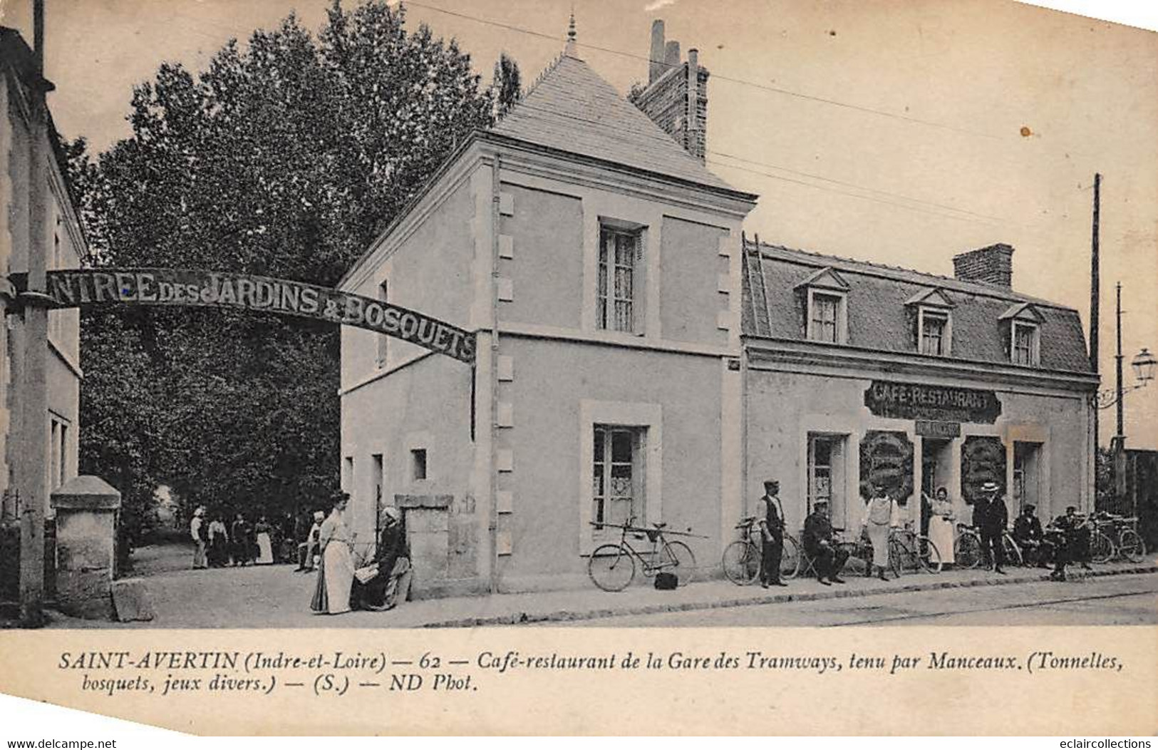 Saint-Avertin        37         Café Restaurant De La Gare Des Tramway    (voir Scan) - Saint-Avertin