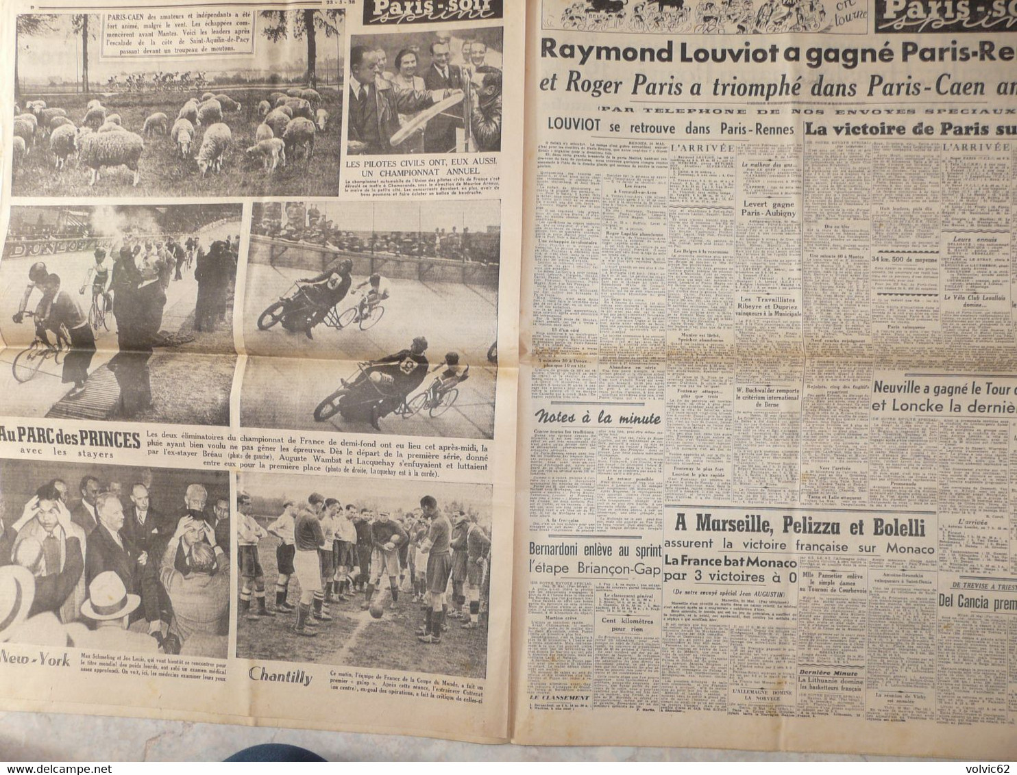 Journal Paris Soir 23 Mai 1938 Danielle Darrieux Reich Benès Louviot Saint Tropez Chine Rosny Sous Bois Kaimiloa - Autres & Non Classés