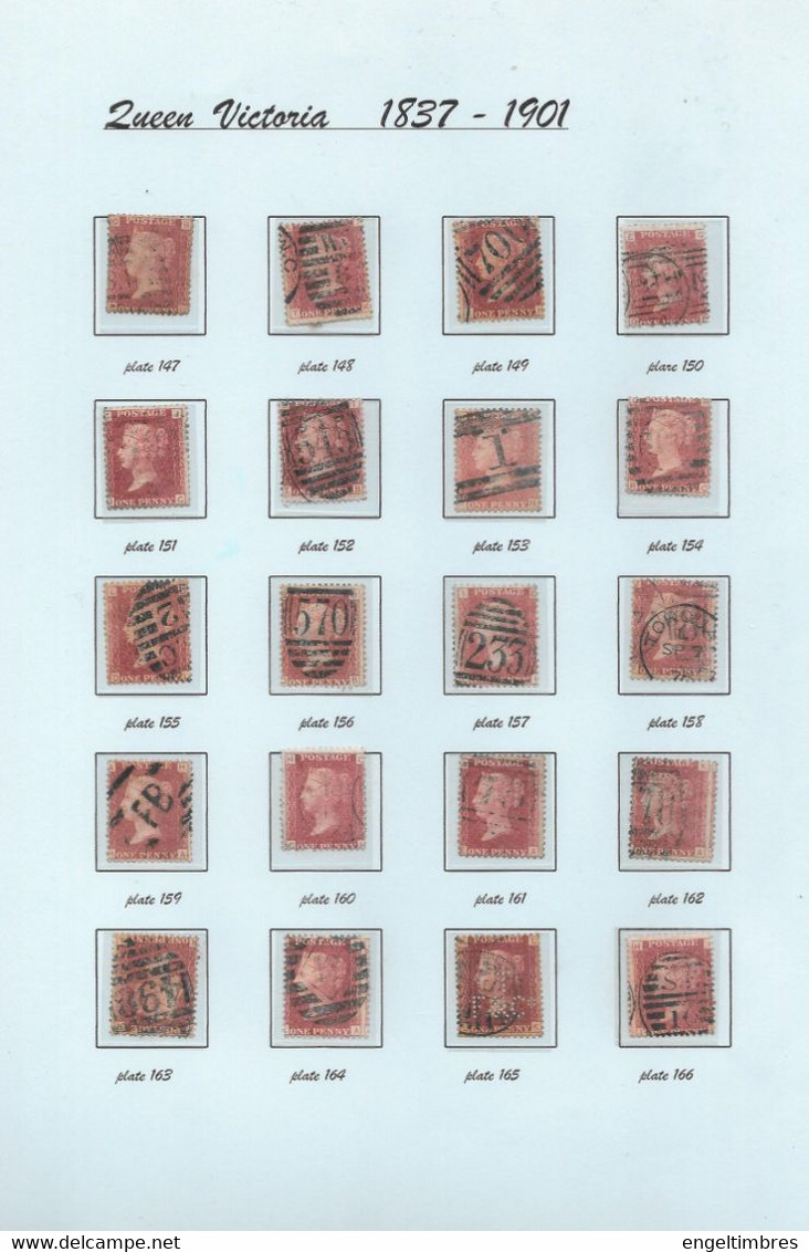 Victoria 1d RED - SG43 Used - PAGE FIVE Of EIGHT Pages  (20 Stamps ) See Scan For Quality - Usados