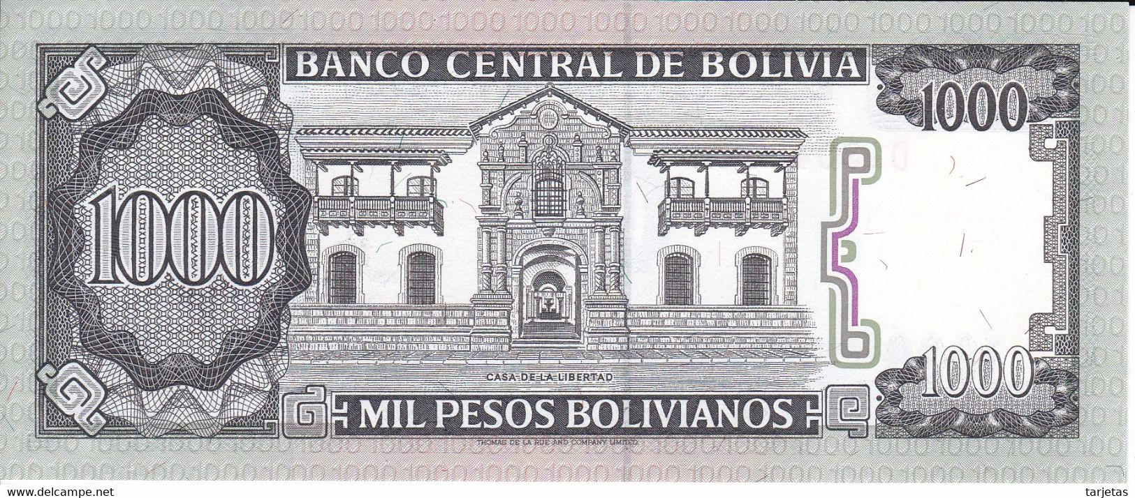 BILLETE DE BOLIVIA DE 1000 BOLIVIANOS DEL AÑO 1982 SIN CIRCULAR (UNC)  (BANKNOTE) - Bolivie